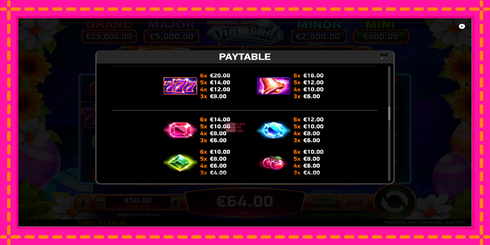 Slot machine Immortal Ways Diamonds Easter gratuitamente, immagine 7