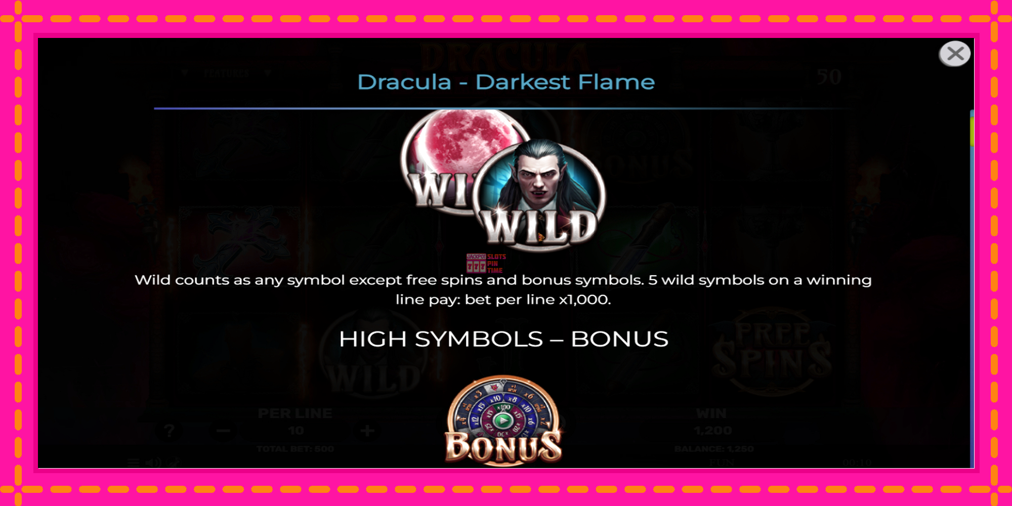 Slot machine Dracula - Darkest Flame gratuitamente, immagine 5