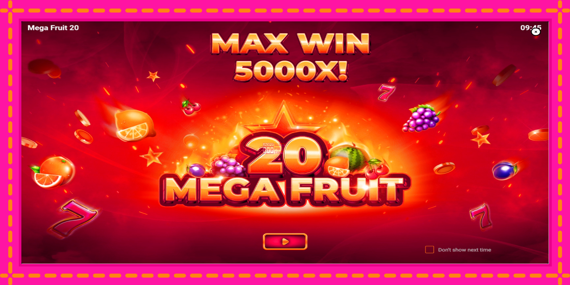 Slot machine Mega Fruit 20 gratuitamente, immagine 1