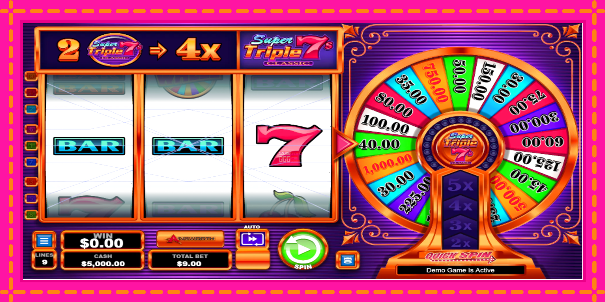 Slot machine Super Triple 7s Classic gratuitamente, immagine 1