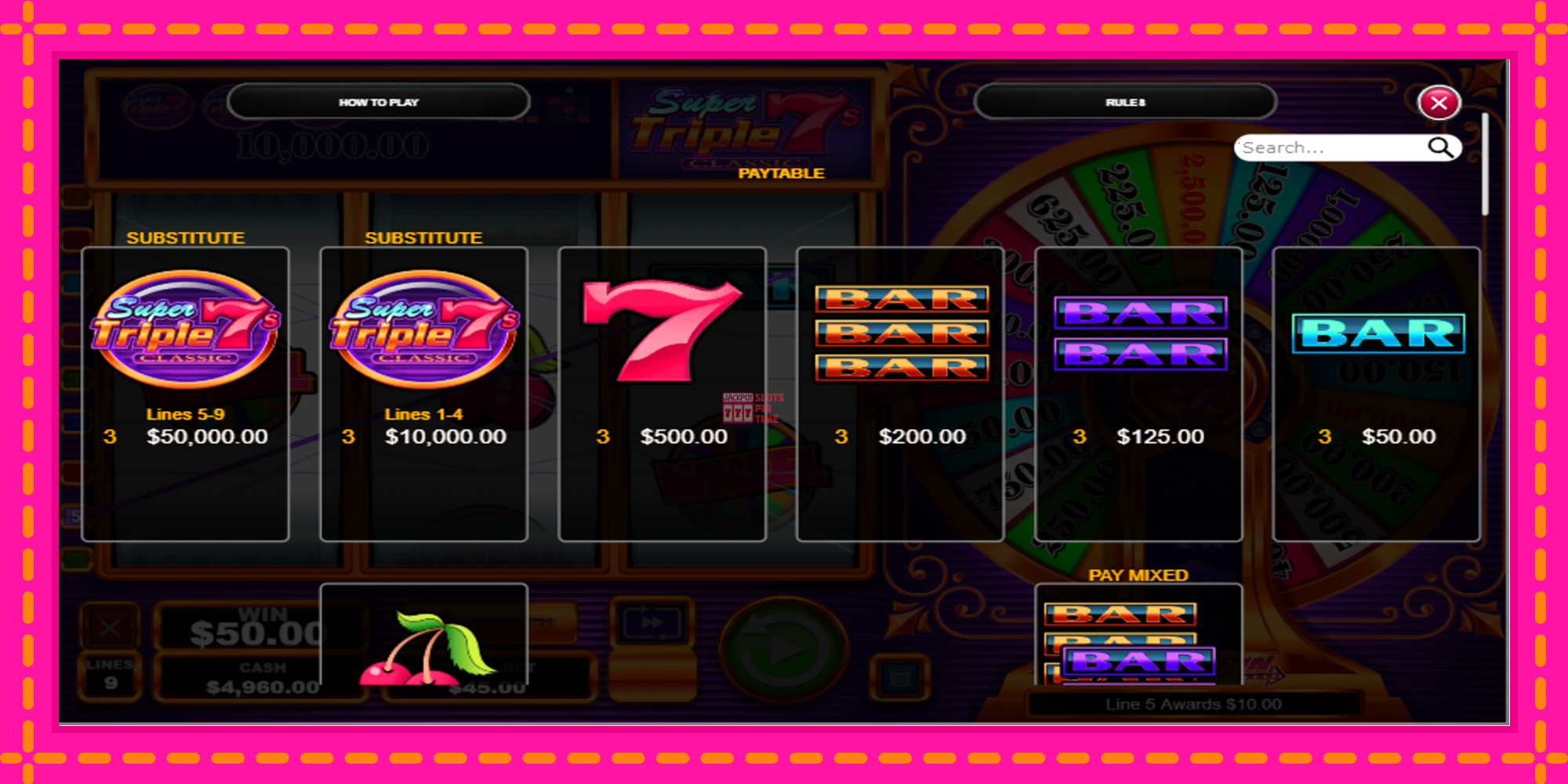 Slot machine Super Triple 7s Classic gratuitamente, immagine 3