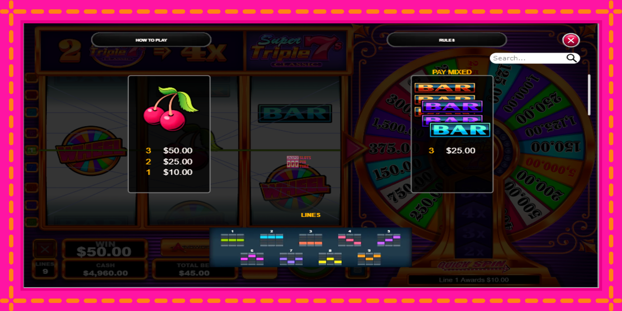 Slot machine Super Triple 7s Classic gratuitamente, immagine 4