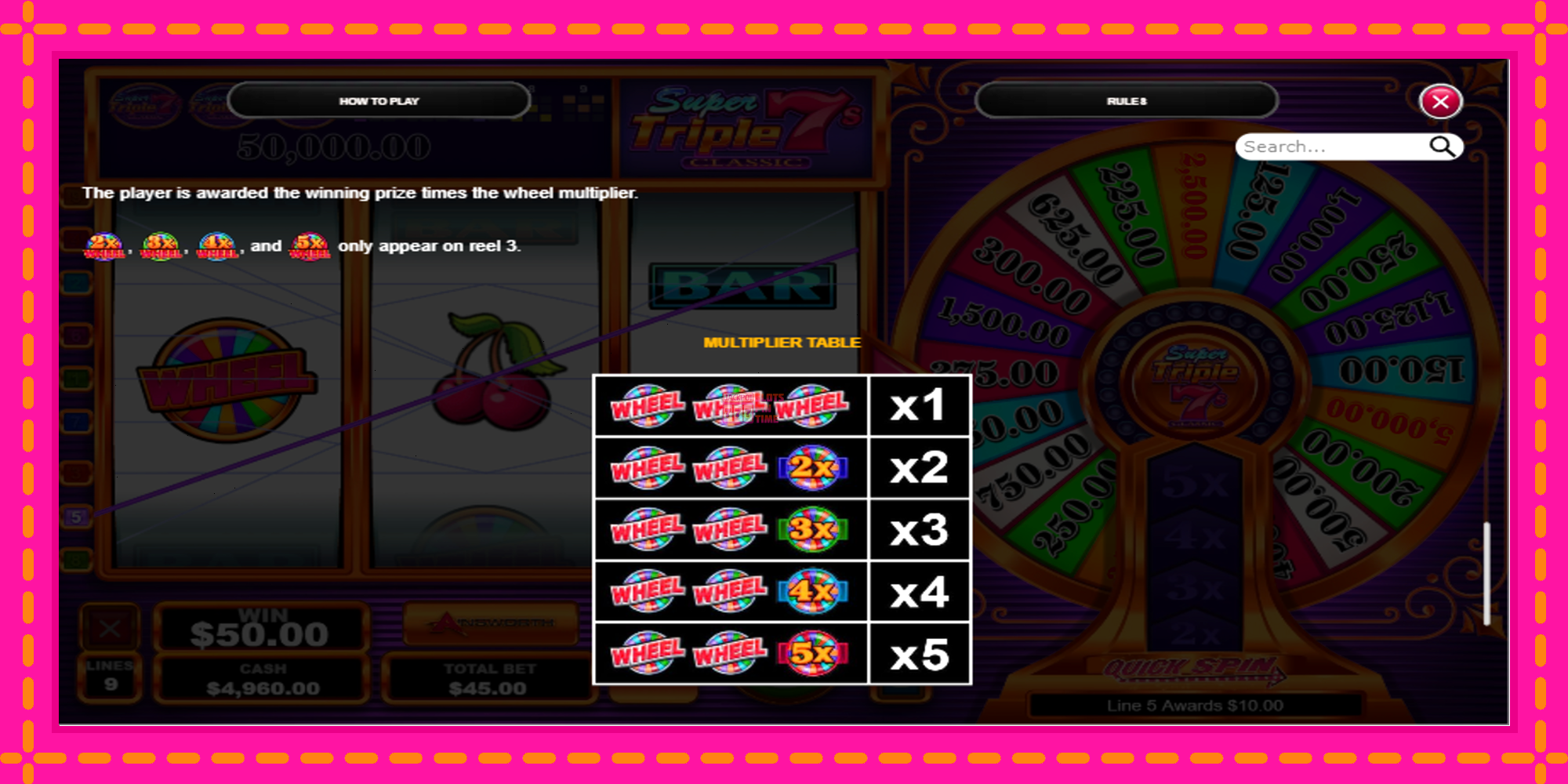 Slot machine Super Triple 7s Classic gratuitamente, immagine 5