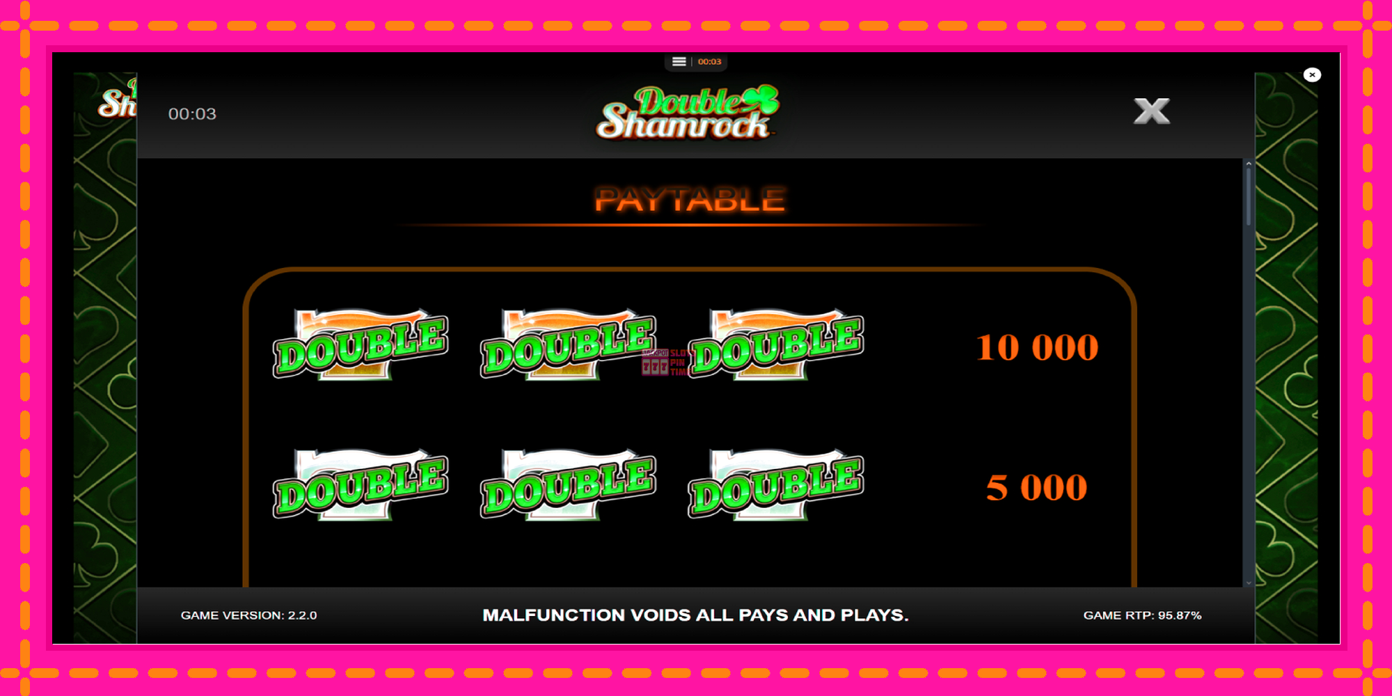 Slot machine Double Shamrock gratuitamente, immagine 5