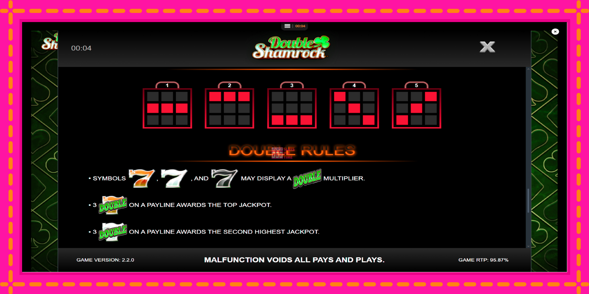 Slot machine Double Shamrock gratuitamente, immagine 7