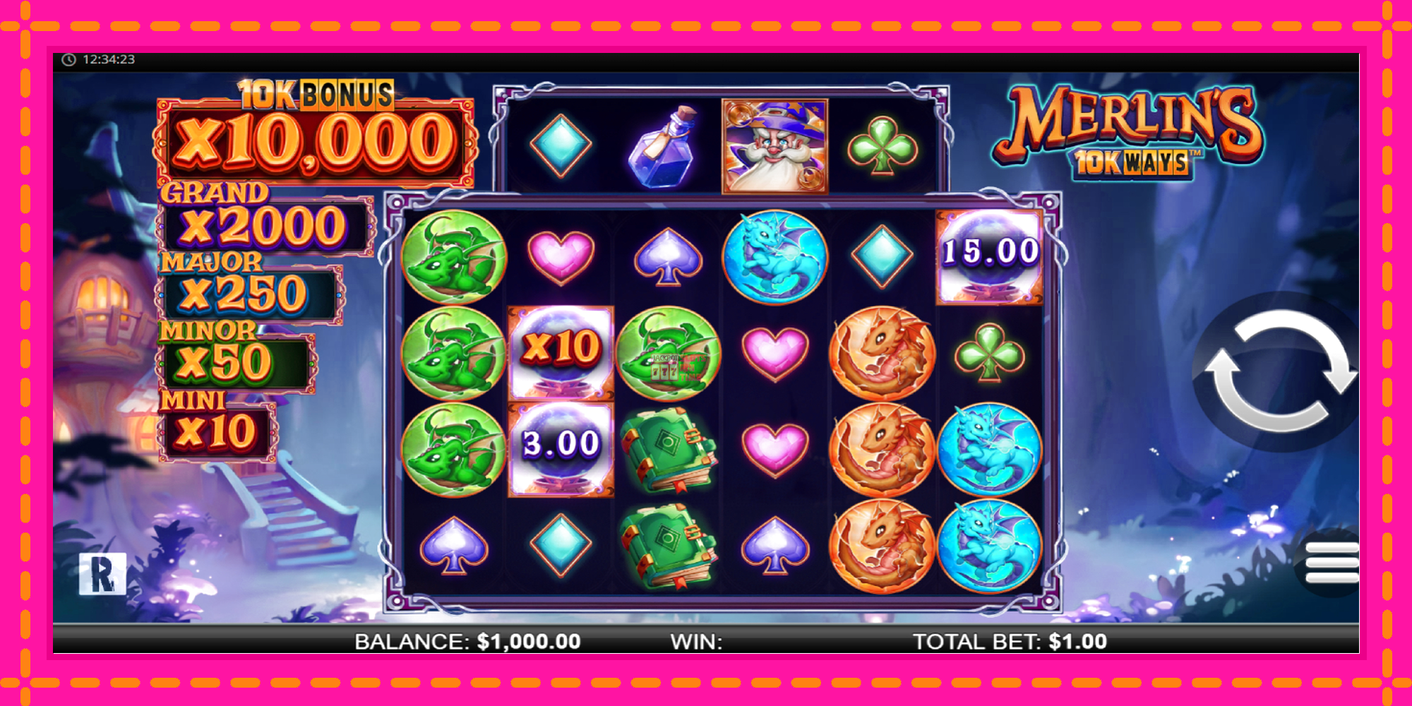 Slot machine Merlins 10k Ways gratuitamente, immagine 2