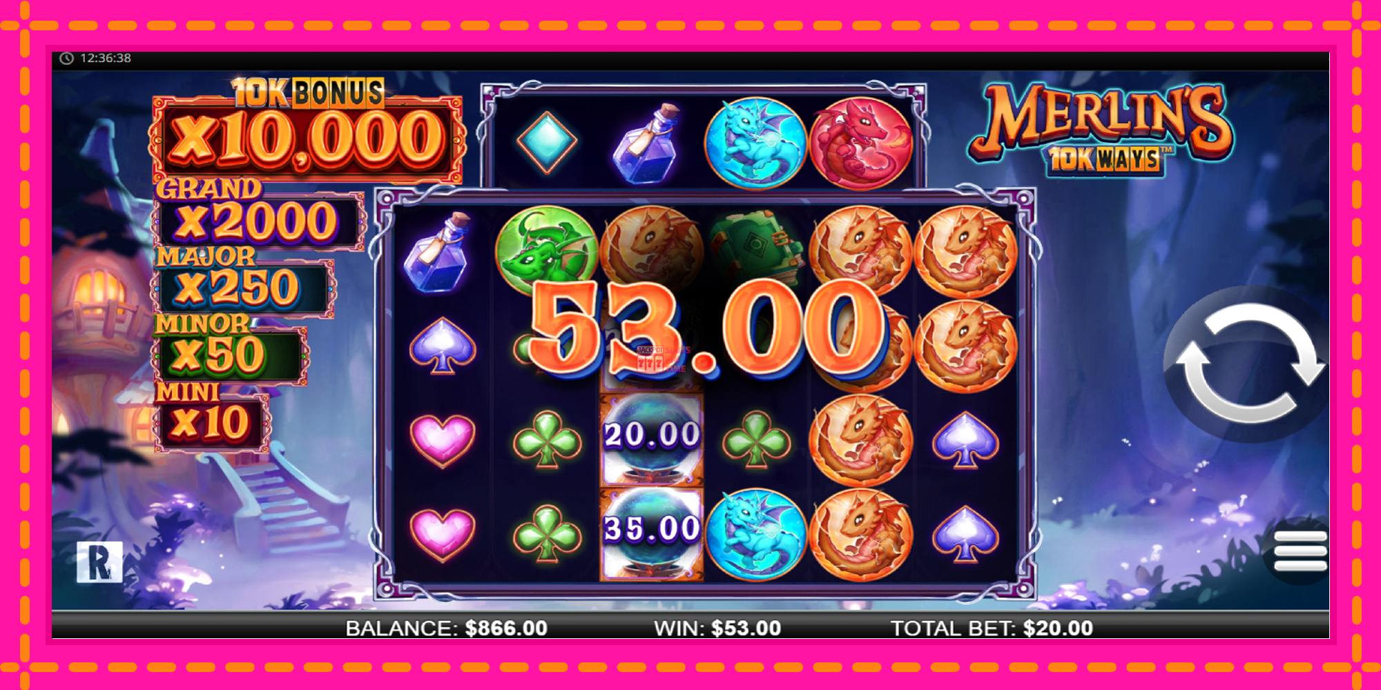 Slot machine Merlins 10k Ways gratuitamente, immagine 4