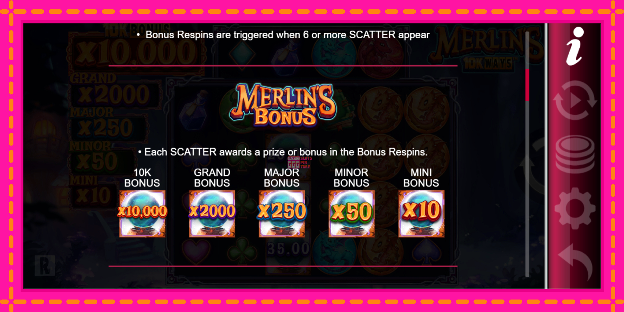 Slot machine Merlins 10k Ways gratuitamente, immagine 5