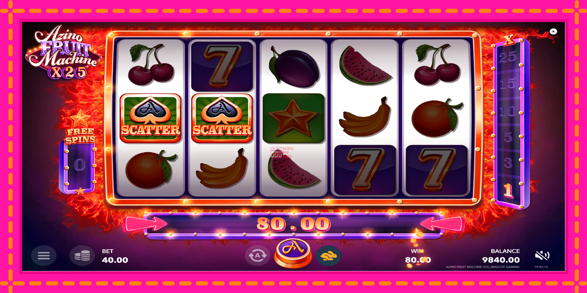 Slot machine Azino Fruit Machine x25 gratuitamente, immagine 3