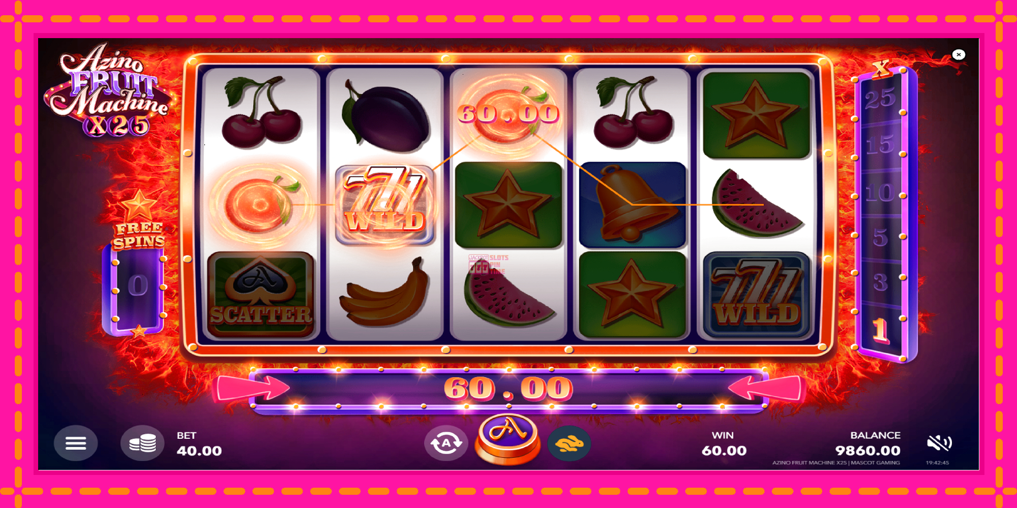 Slot machine Azino Fruit Machine x25 gratuitamente, immagine 4