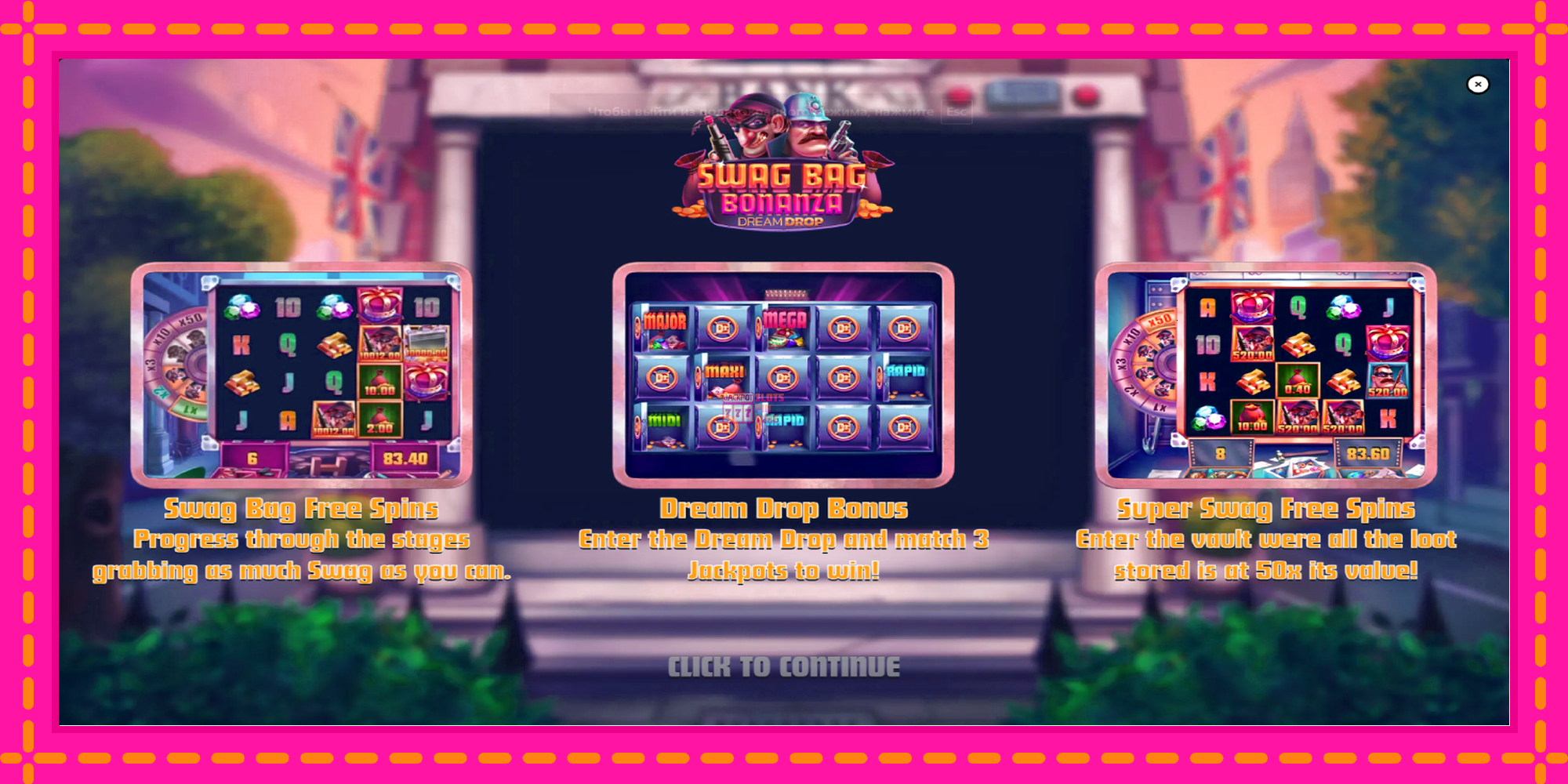 Slot machine Swag Bag Bonanza Dream Drop gratuitamente, immagine 1