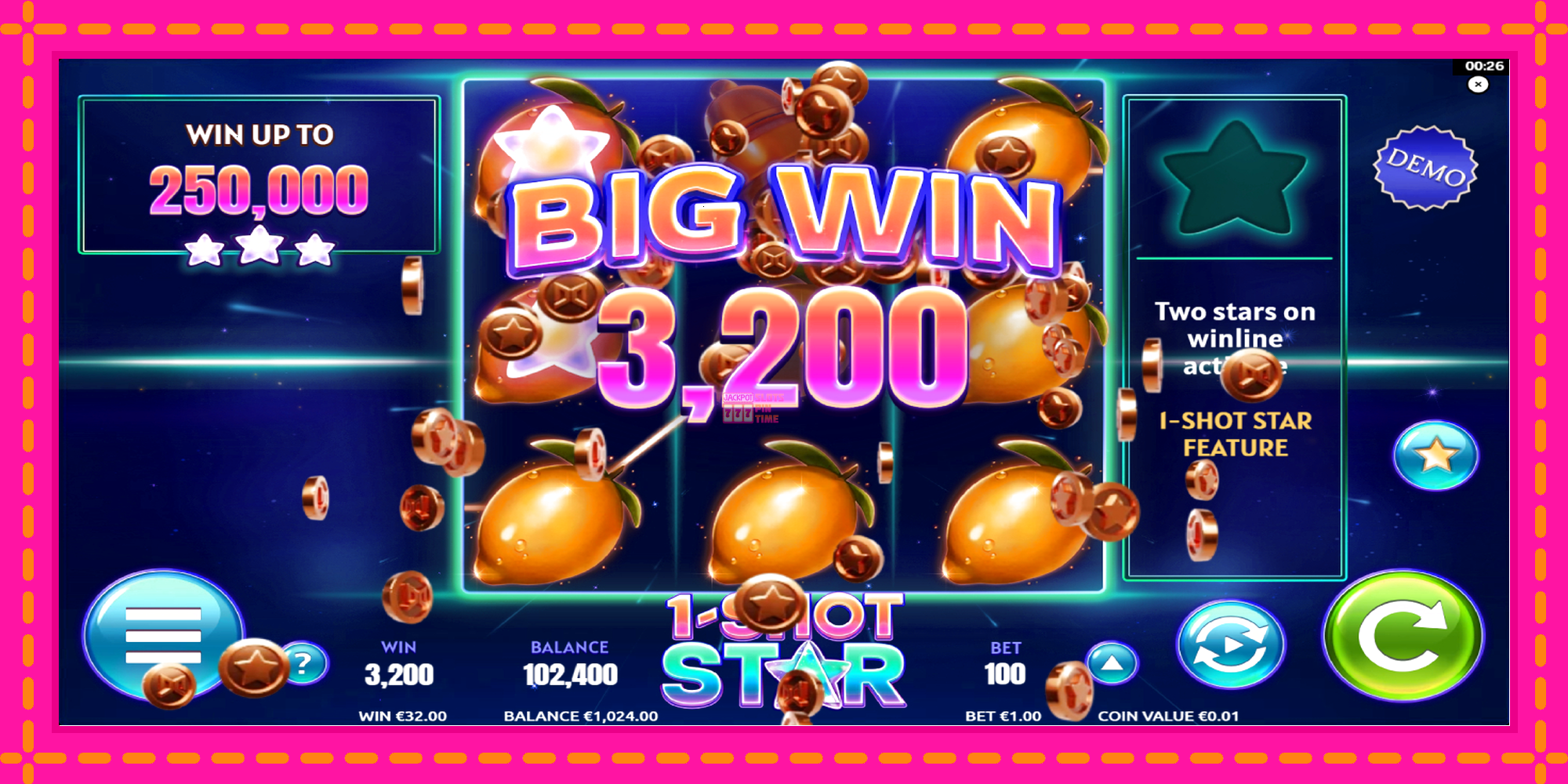 Slot machine 1-Shot Star gratuitamente, immagine 3