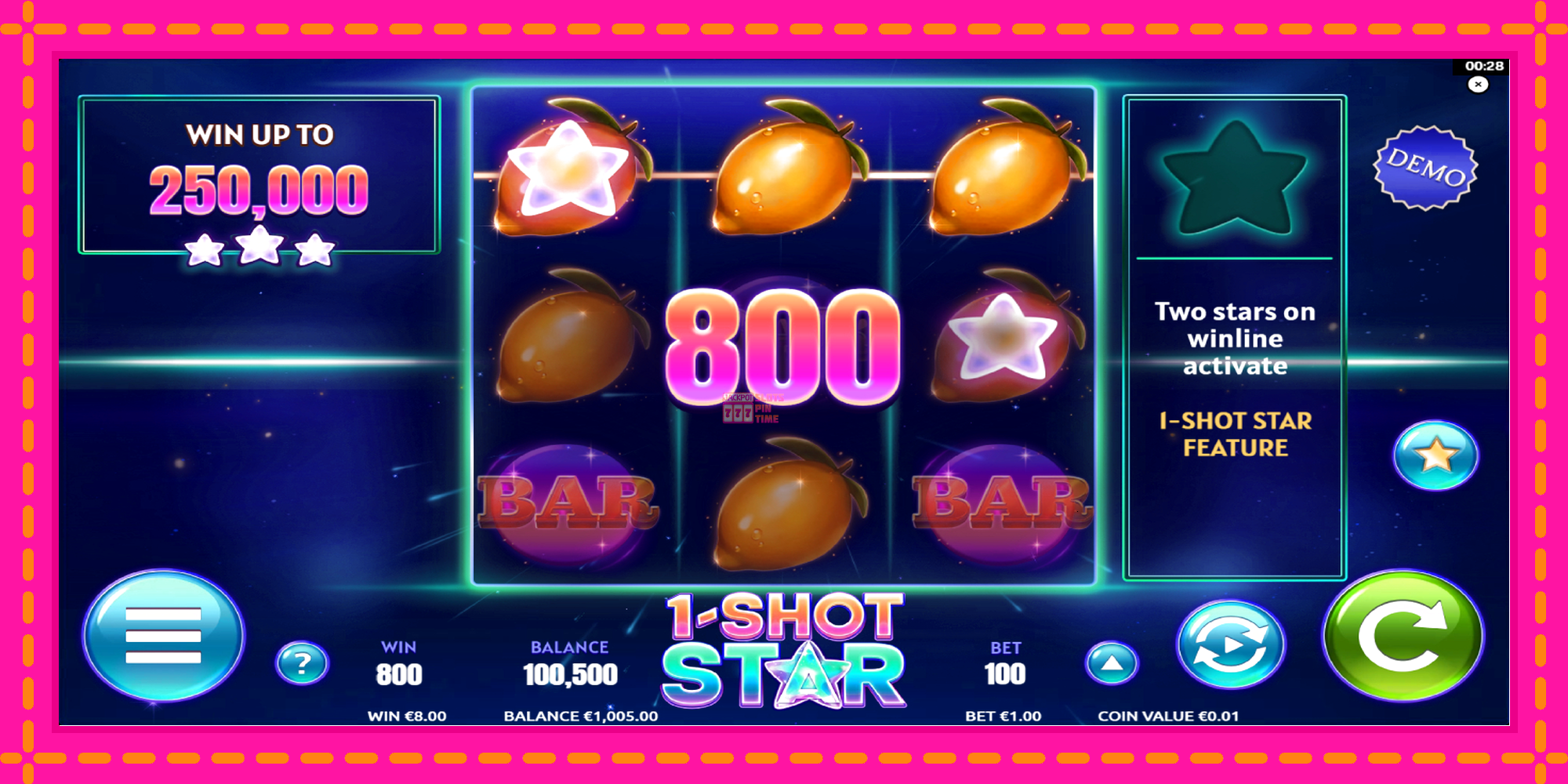 Slot machine 1-Shot Star gratuitamente, immagine 4