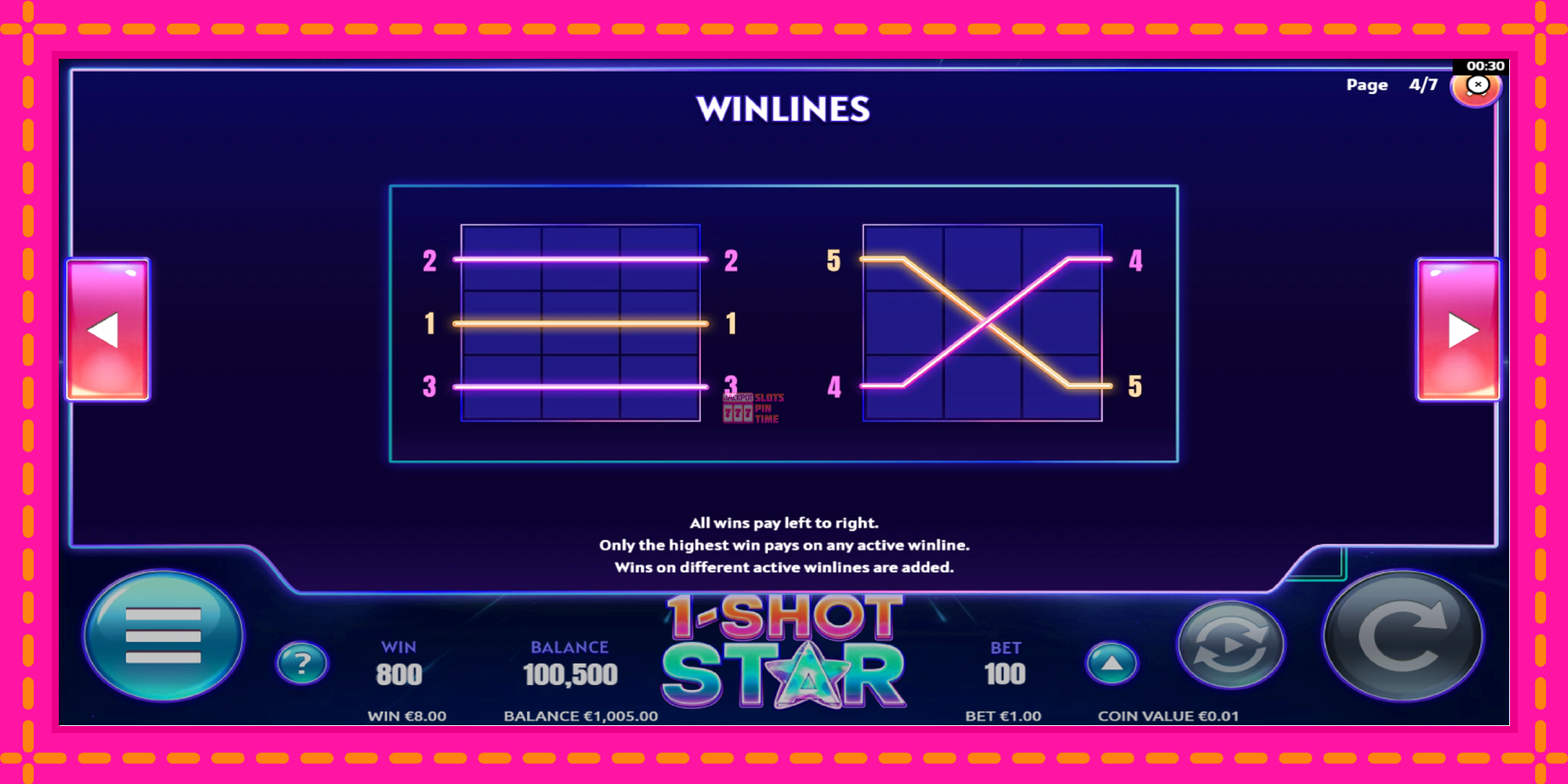 Slot machine 1-Shot Star gratuitamente, immagine 7