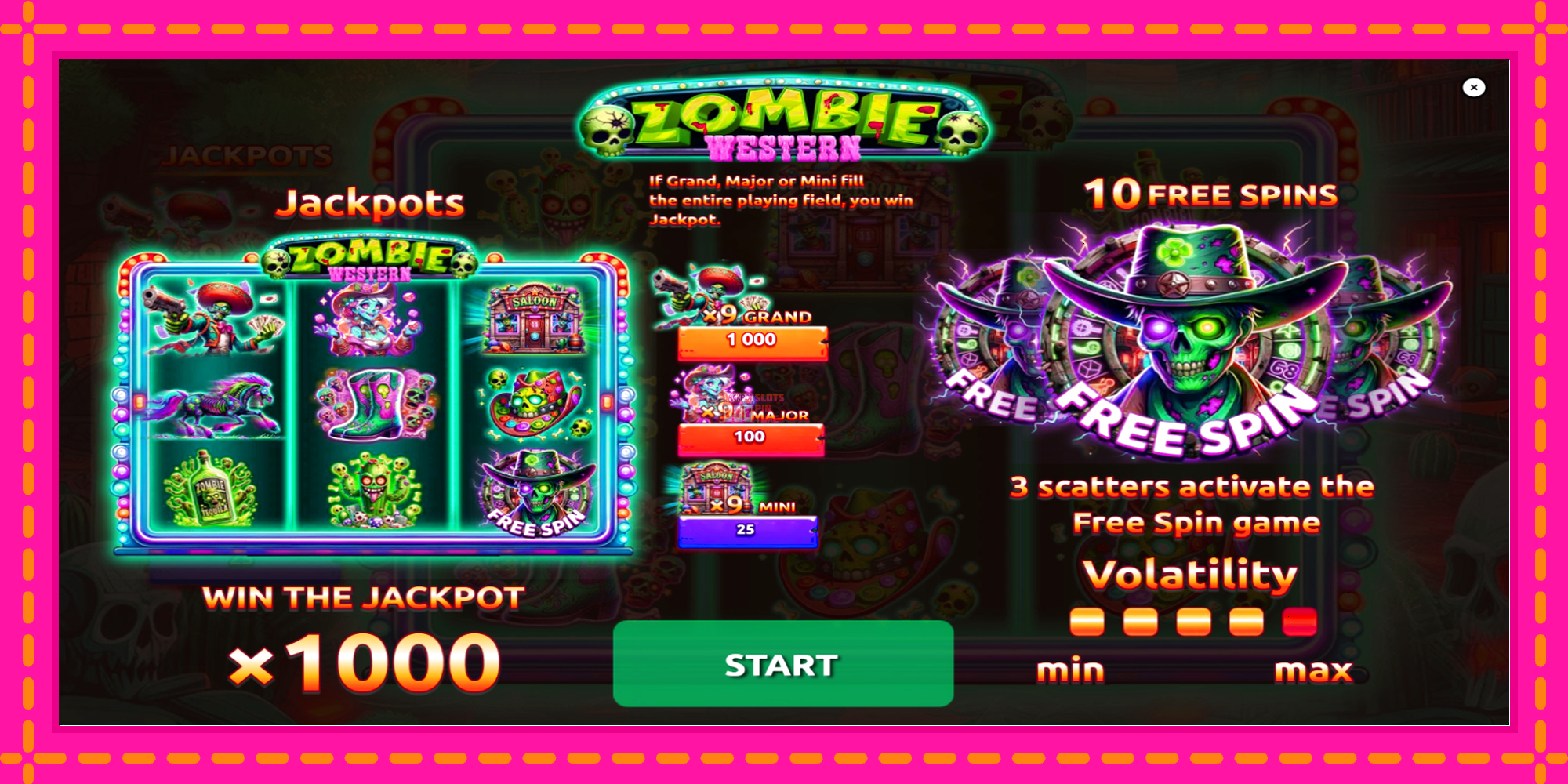 Slot machine Western Zombie gratuitamente, immagine 1