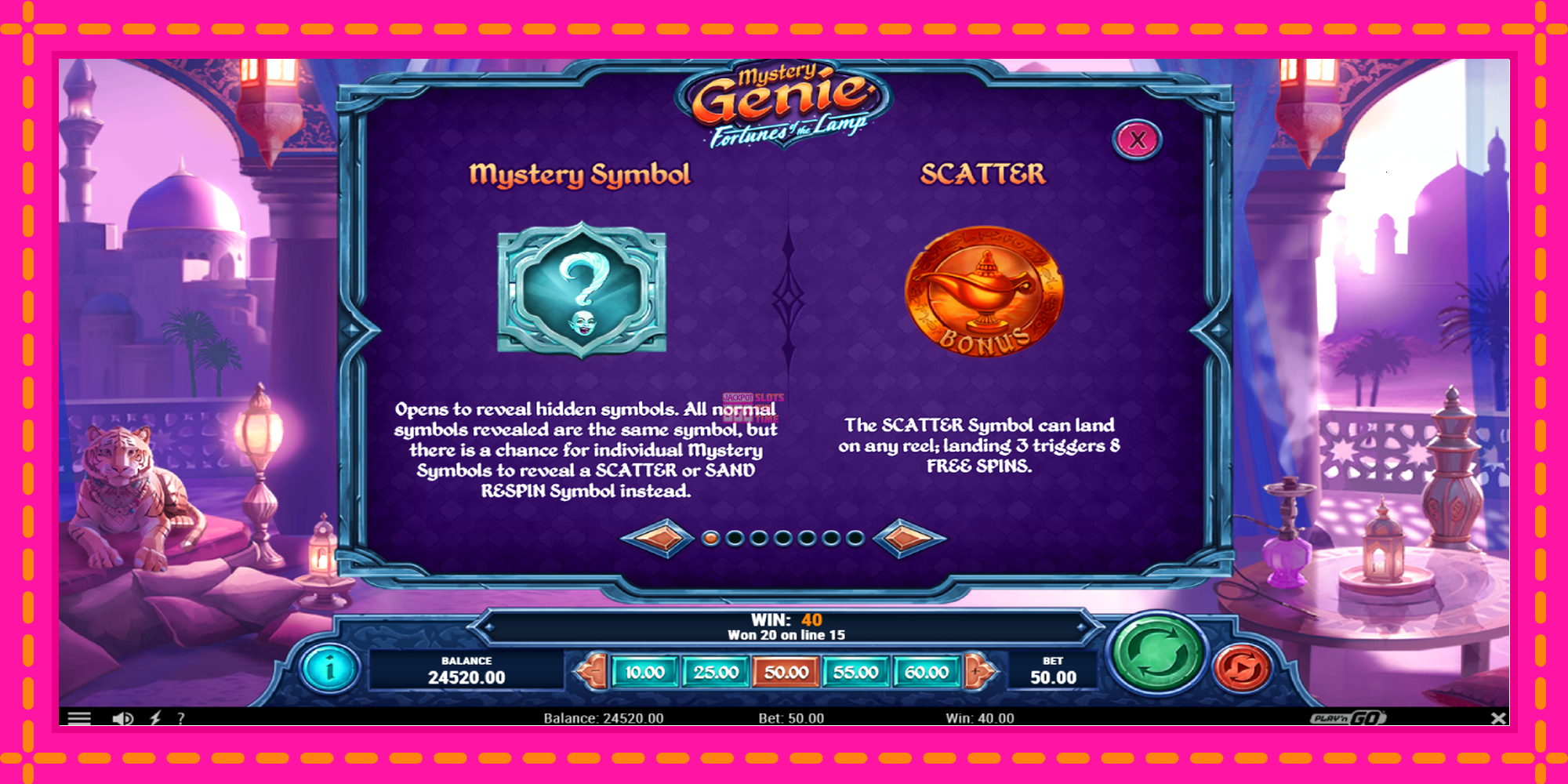 Slot machine Mystery Genie Fortunes of the Lamp gratuitamente, immagine 5