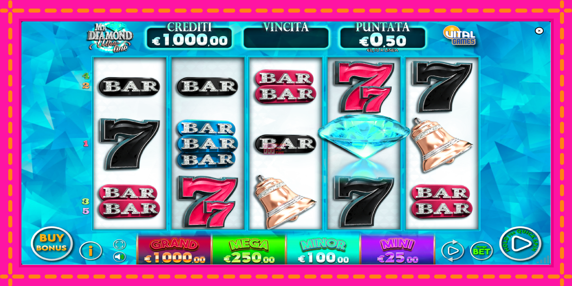 Slot machine Mr. Diamond Ultra Link gratuitamente, immagine 1