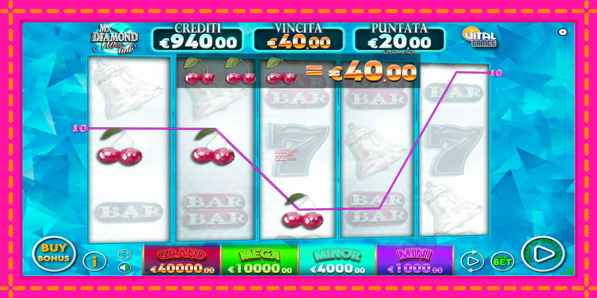 Slot machine Mr. Diamond Ultra Link gratuitamente, immagine 2