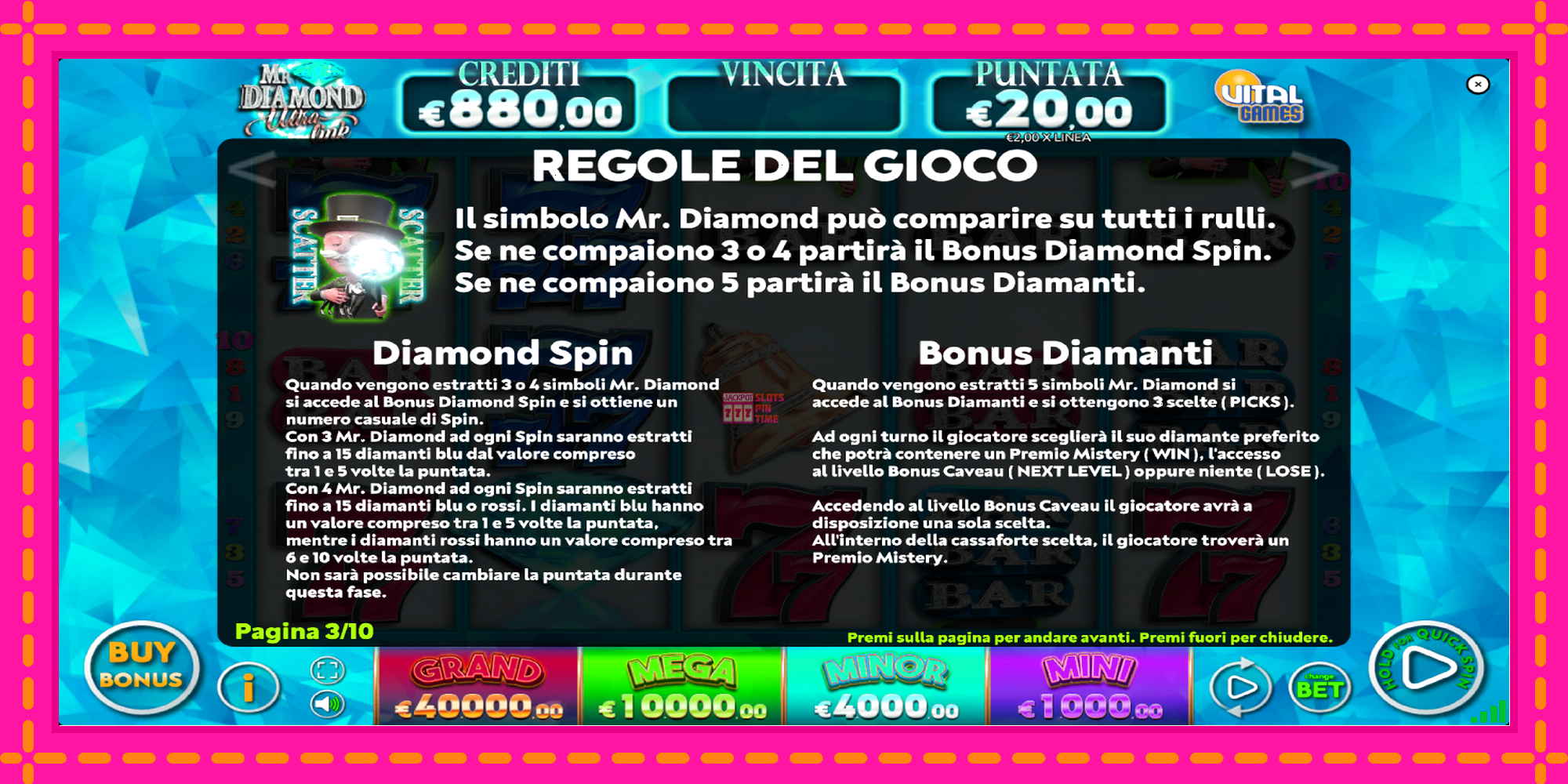 Slot machine Mr. Diamond Ultra Link gratuitamente, immagine 7