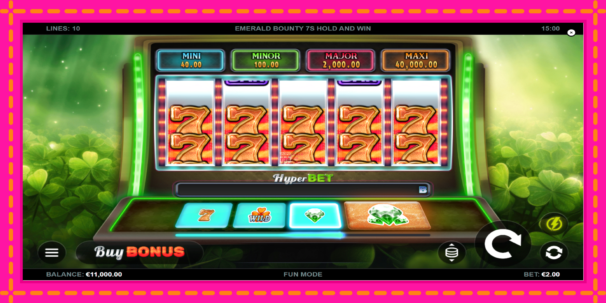 Slot machine Emerald Bounty 7s Hold and Win gratuitamente, immagine 1