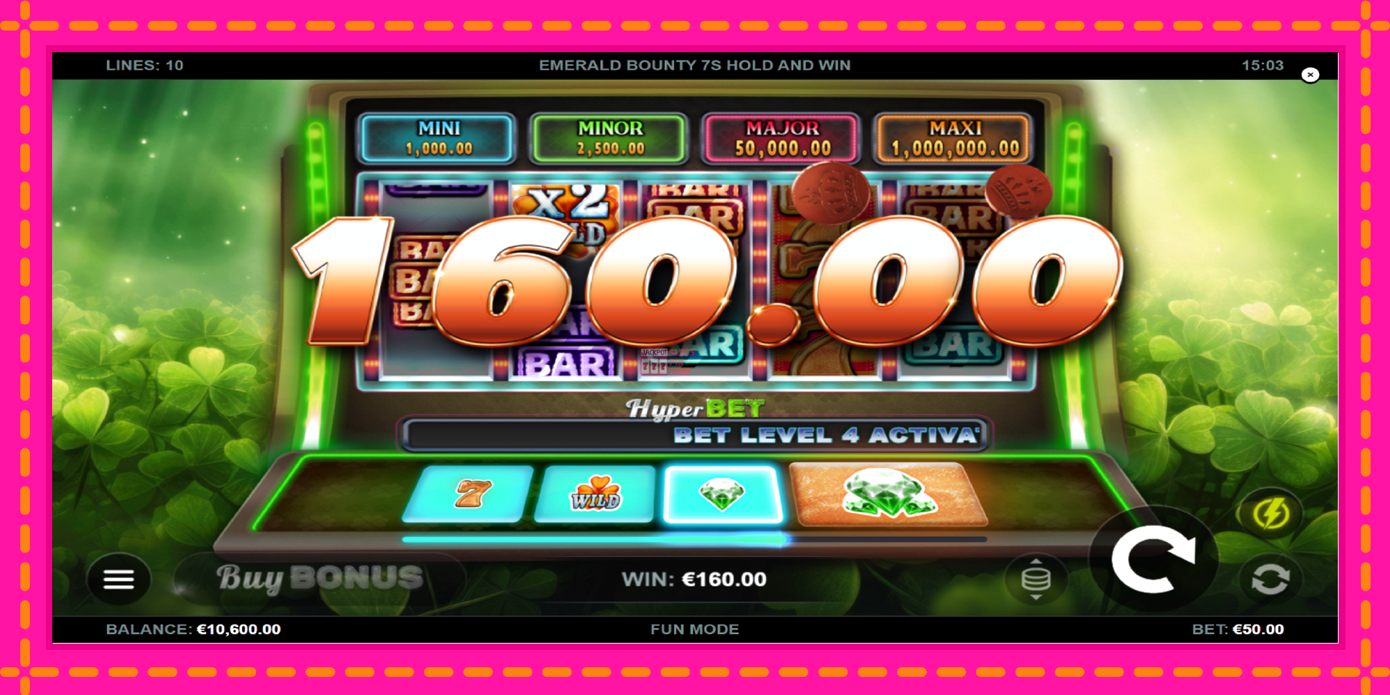 Slot machine Emerald Bounty 7s Hold and Win gratuitamente, immagine 4