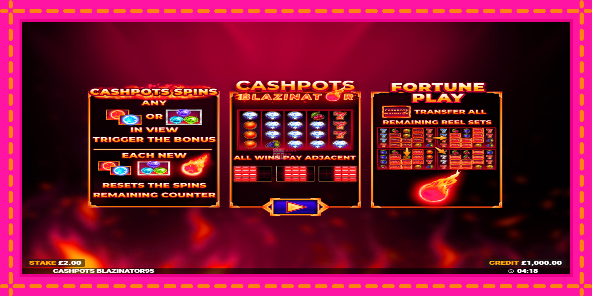 Slot machine Cashpots Blazinator gratuitamente, immagine 1