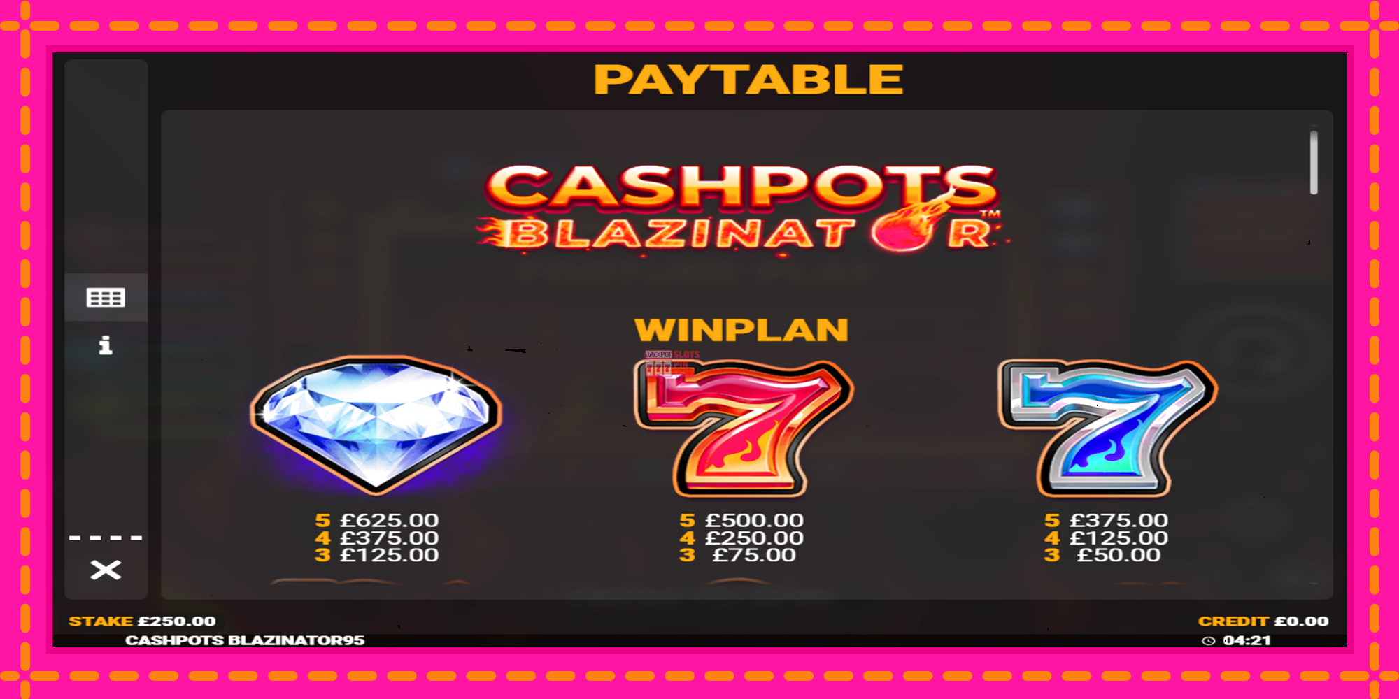 Slot machine Cashpots Blazinator gratuitamente, immagine 4