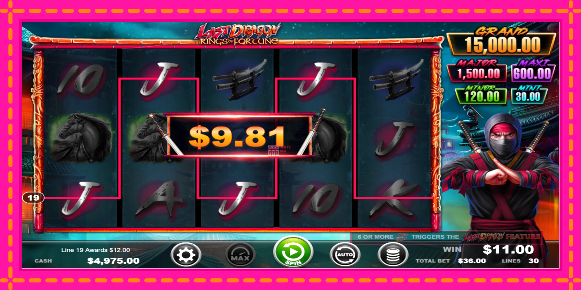 Slot machine Last Dragon - Rings of Fortune gratuitamente, immagine 2