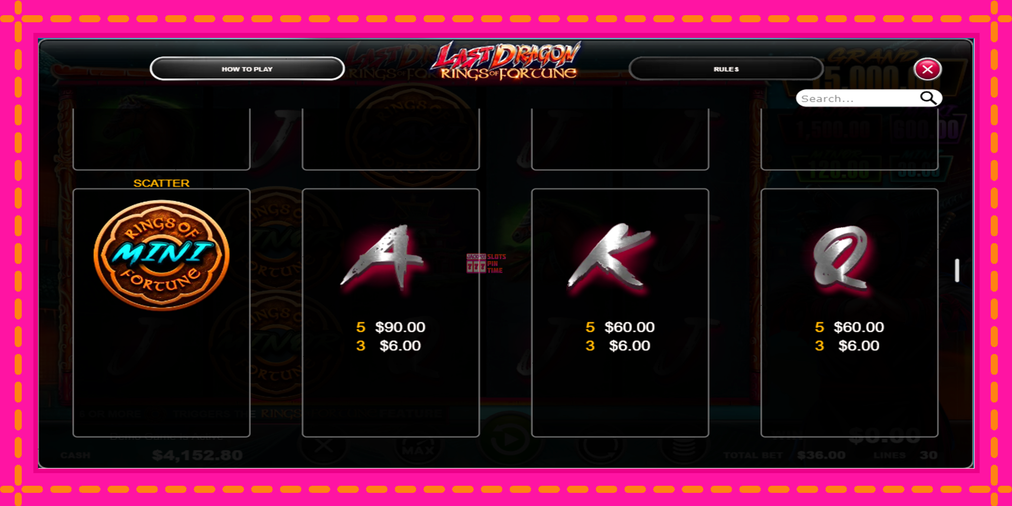 Slot machine Last Dragon - Rings of Fortune gratuitamente, immagine 4