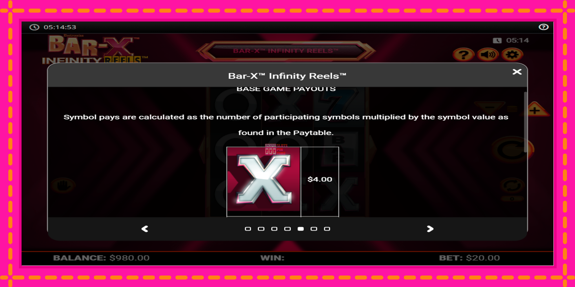 Slot machine Bar-X Infinity Reels gratuitamente, immagine 4