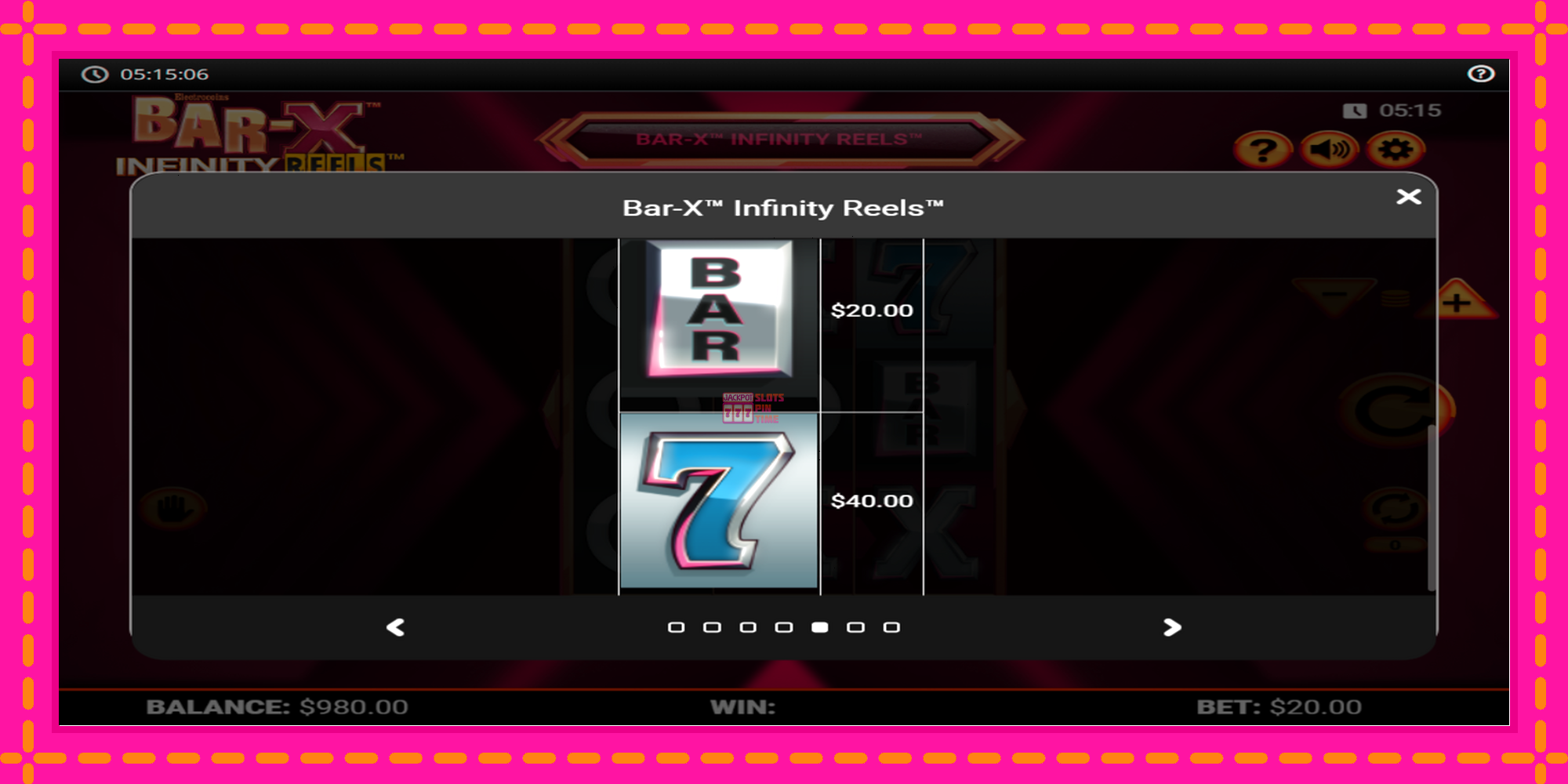 Slot machine Bar-X Infinity Reels gratuitamente, immagine 5