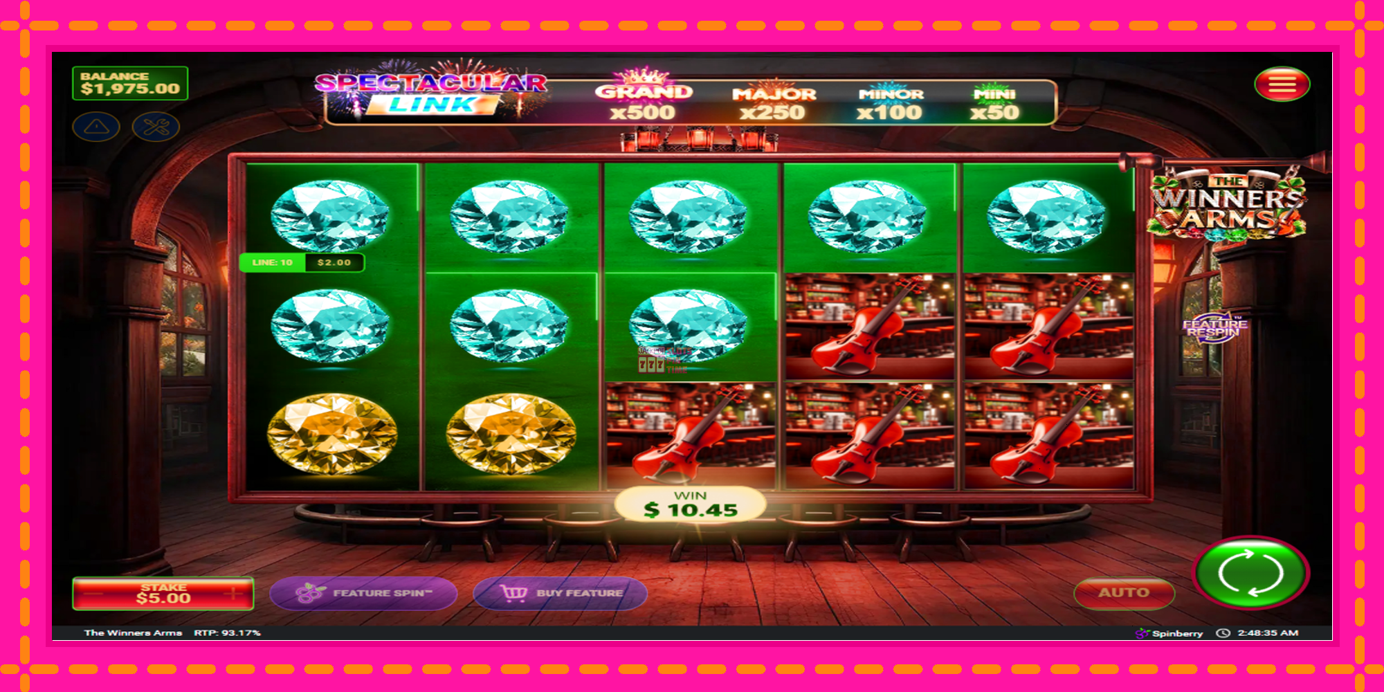 Slot machine The Winners Arms gratuitamente, immagine 3