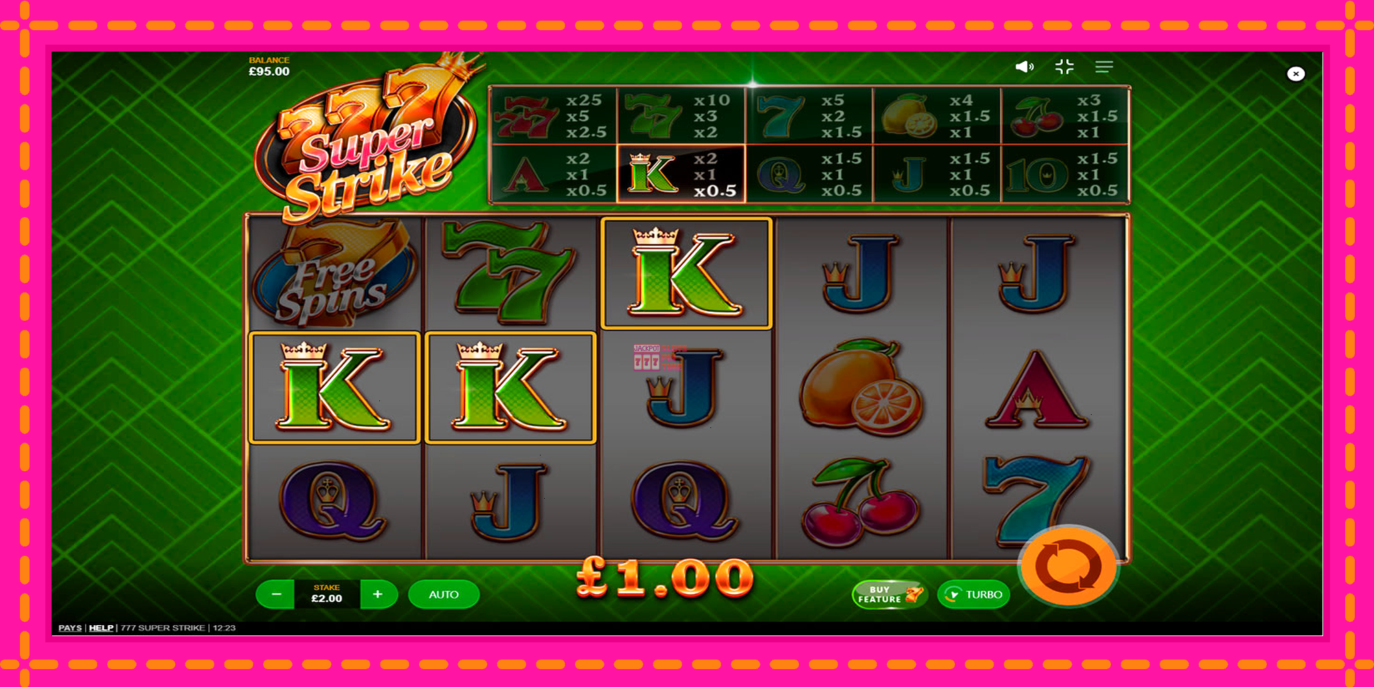 Slot machine 777 Super Strike gratuitamente, immagine 3