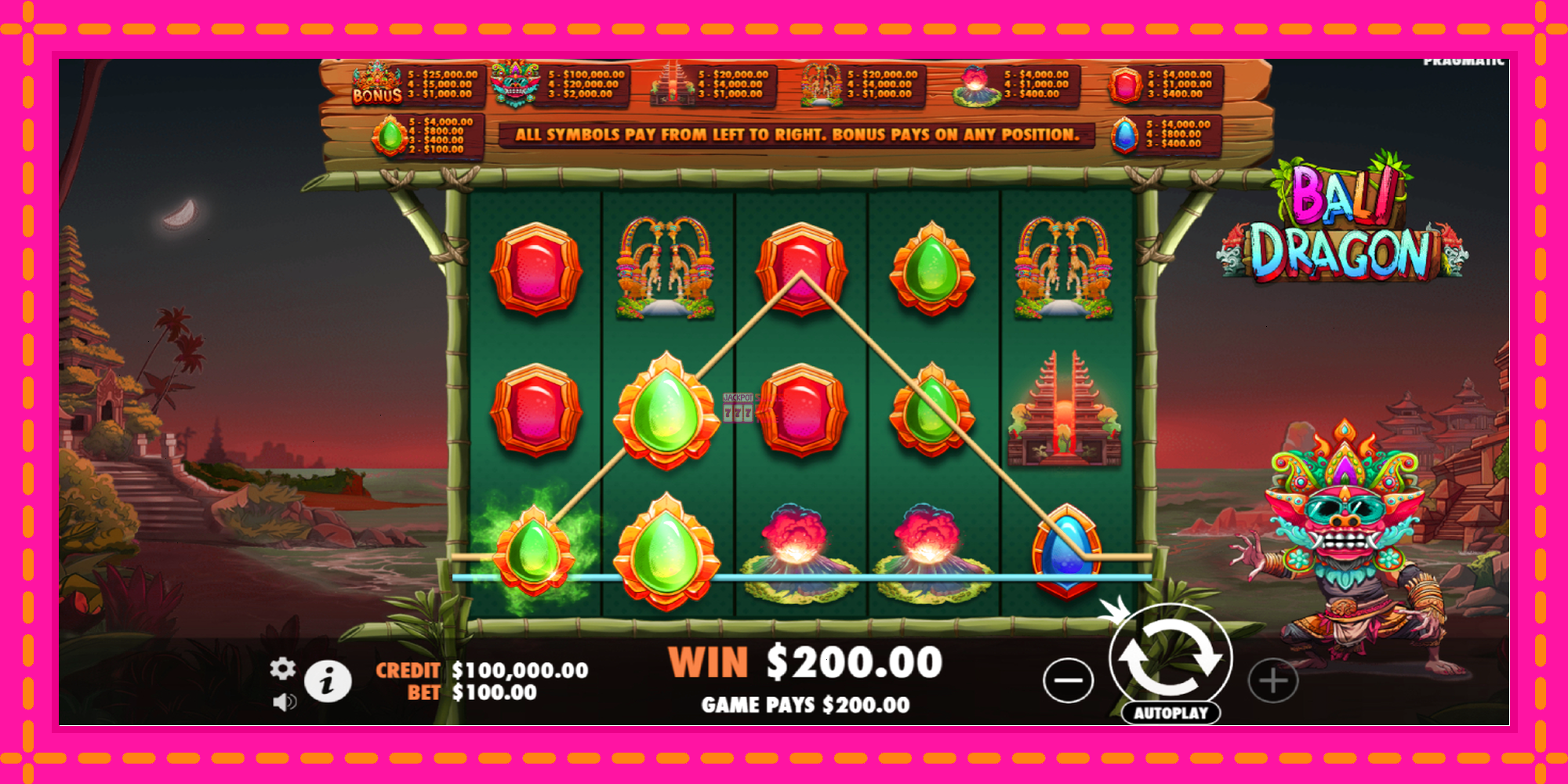 Slot machine Bali Dragon gratuitamente, immagine 4