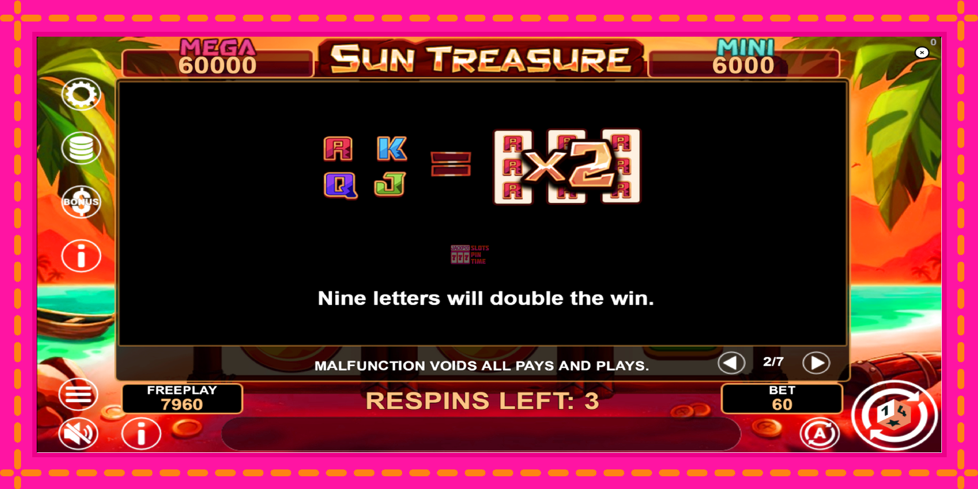 Slot machine Sun Treasure Hold & Win gratuitamente, immagine 6