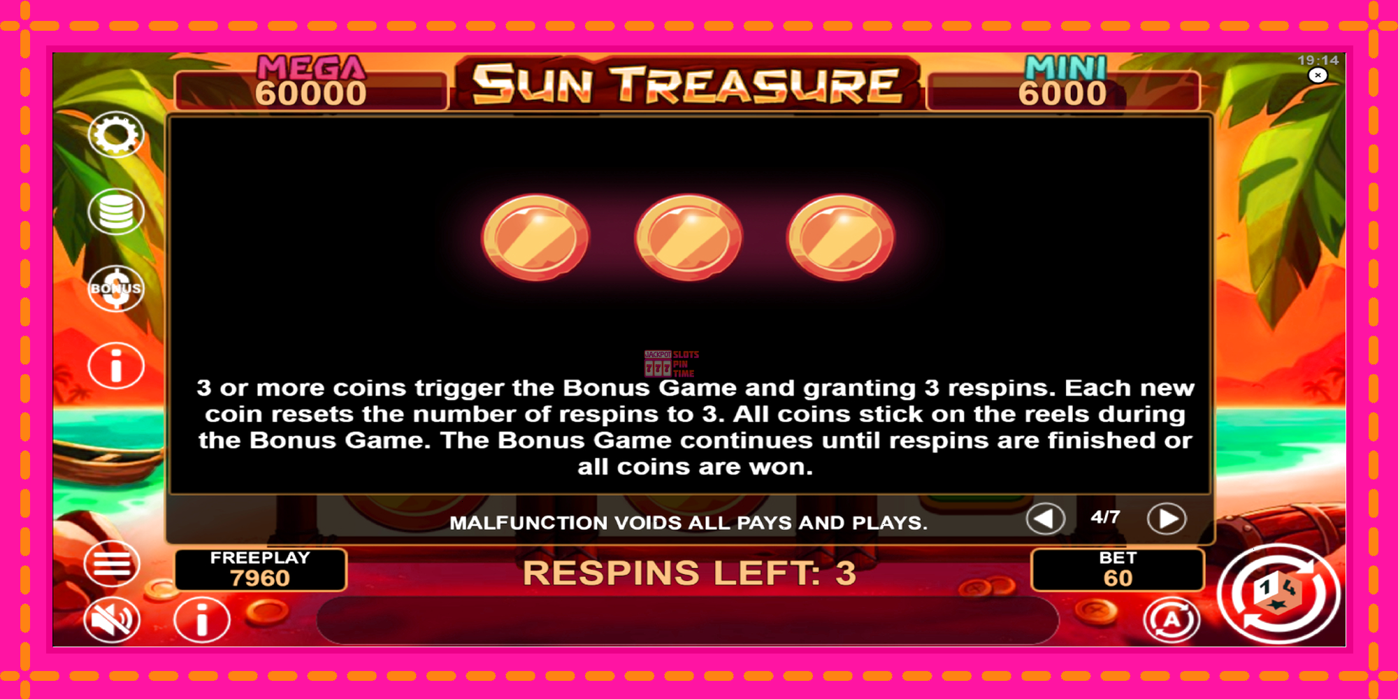 Slot machine Sun Treasure Hold & Win gratuitamente, immagine 7