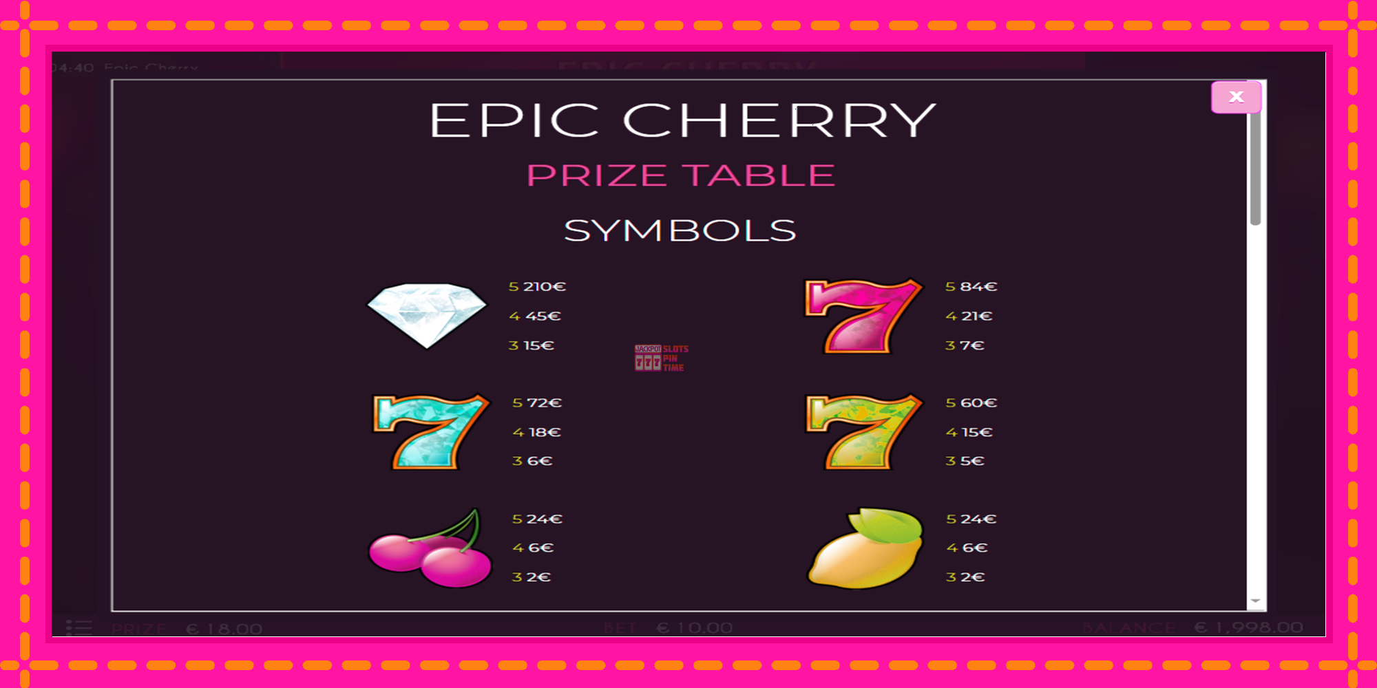 Slot machine Epic Cherry gratuitamente, immagine 4