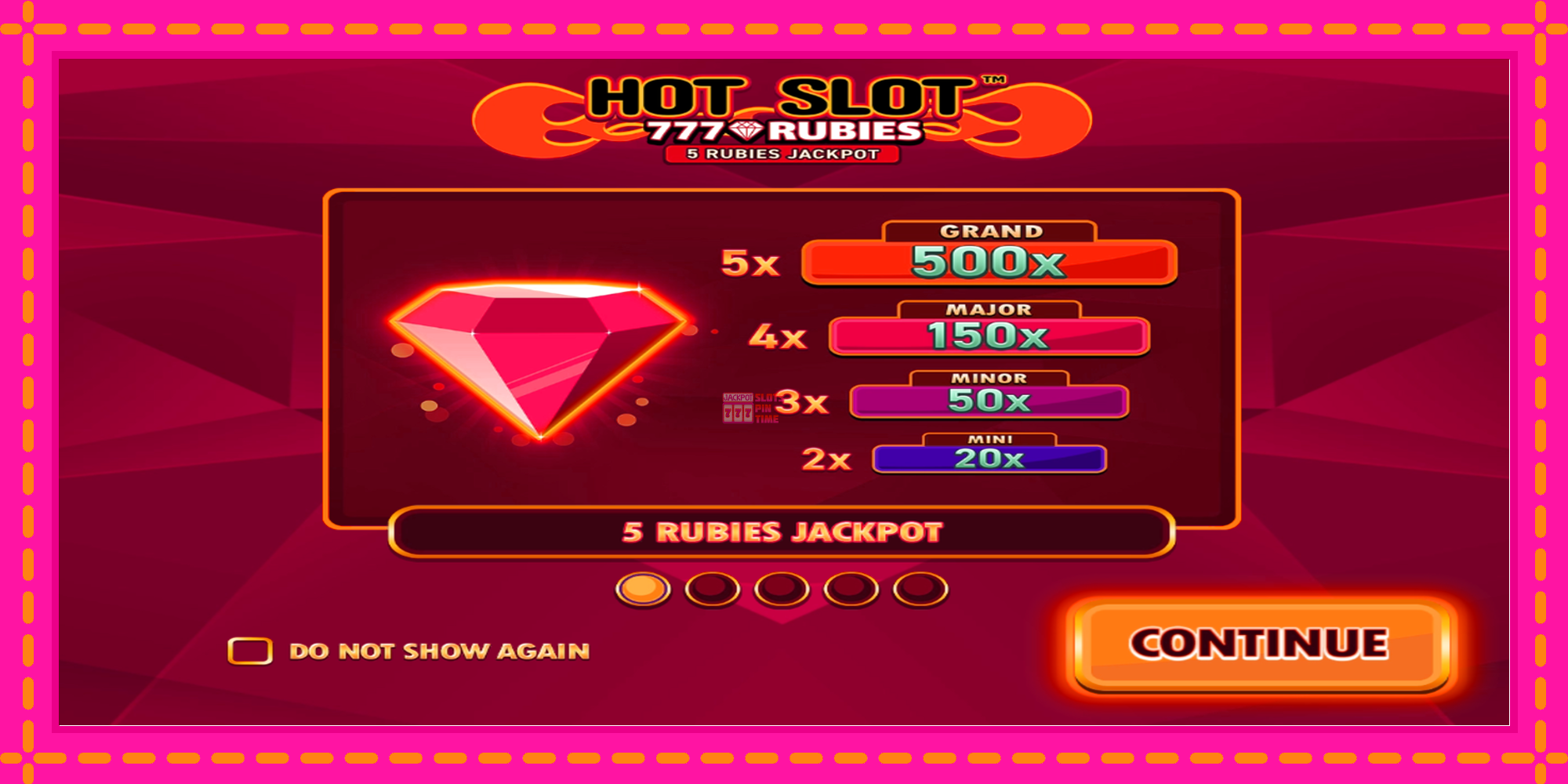 Slot machine Hot Slot 777 Rubies Extremely Light gratuitamente, immagine 1