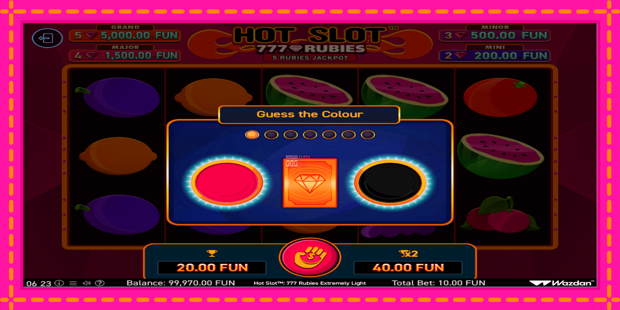 Slot machine Hot Slot 777 Rubies Extremely Light gratuitamente, immagine 4