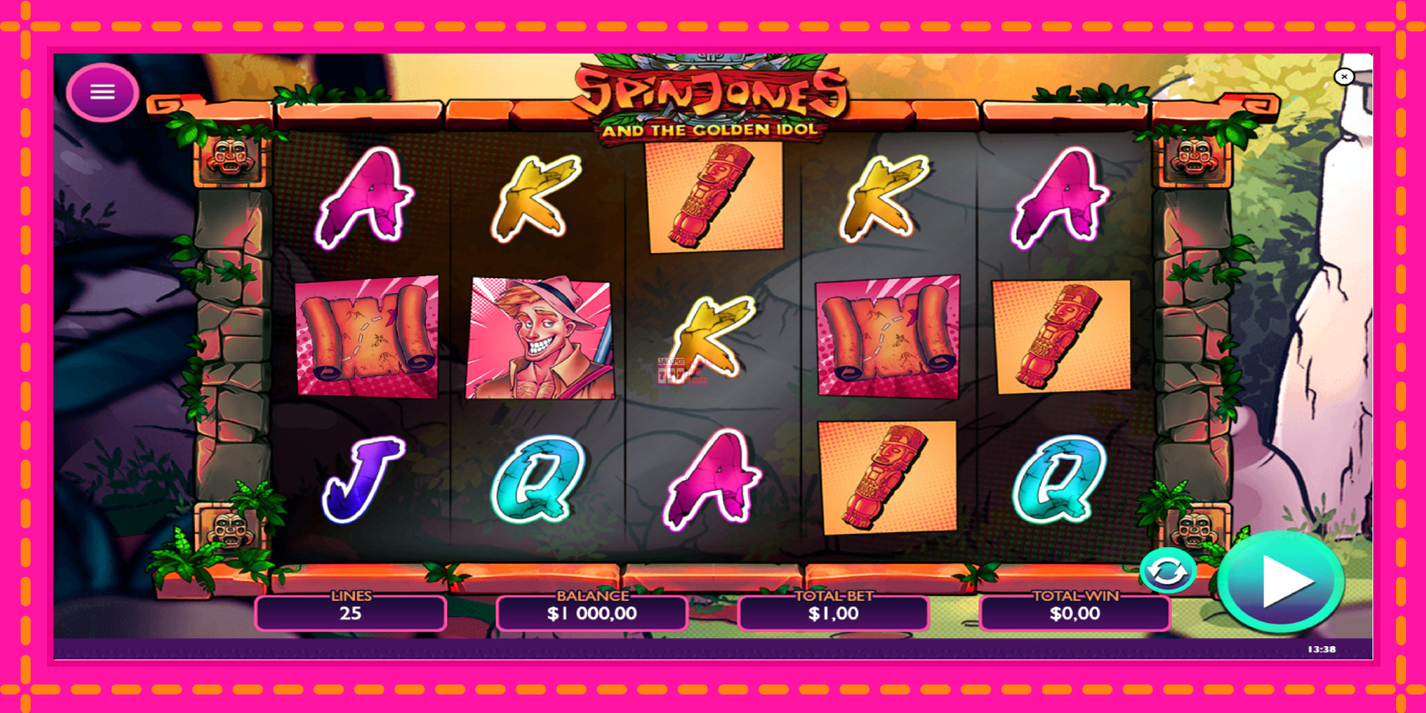 Slot machine Spin Jones and the Golden Idol gratuitamente, immagine 2