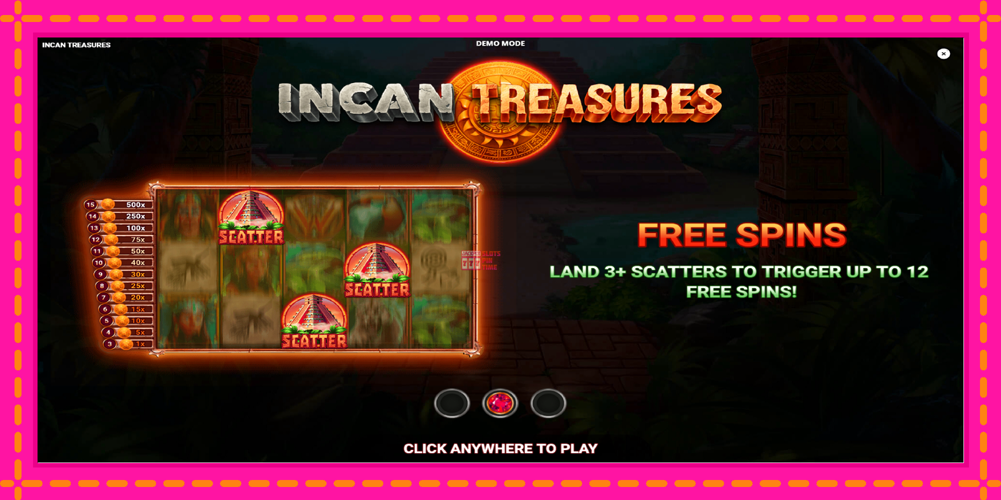 Slot machine Incan Treasures gratuitamente, immagine 1