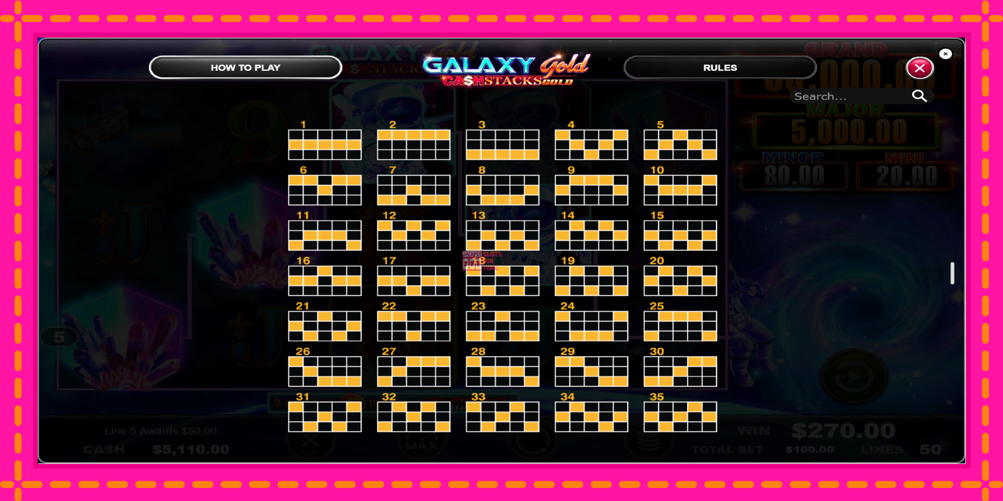 Slot machine Galaxy Gold CashStacks Gold gratuitamente, immagine 6