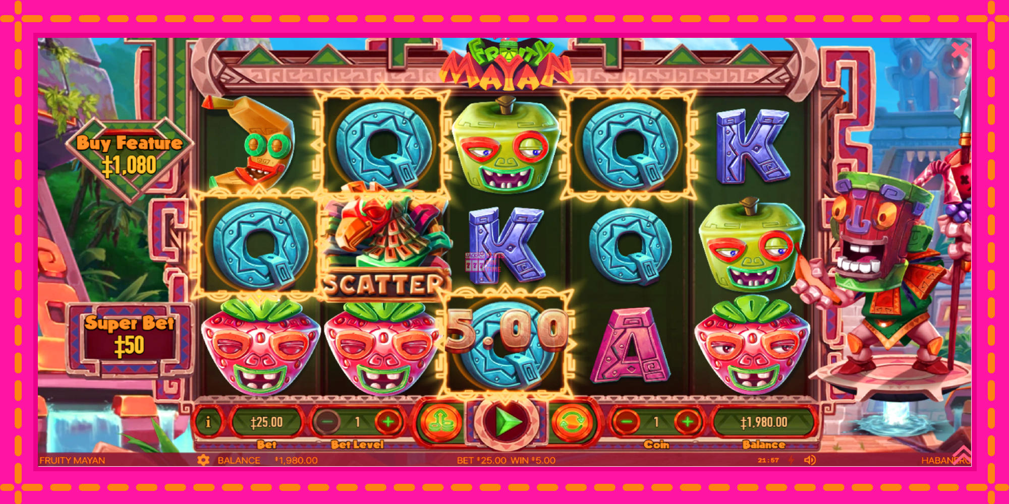 Slot machine Fruity Mayan gratuitamente, immagine 3