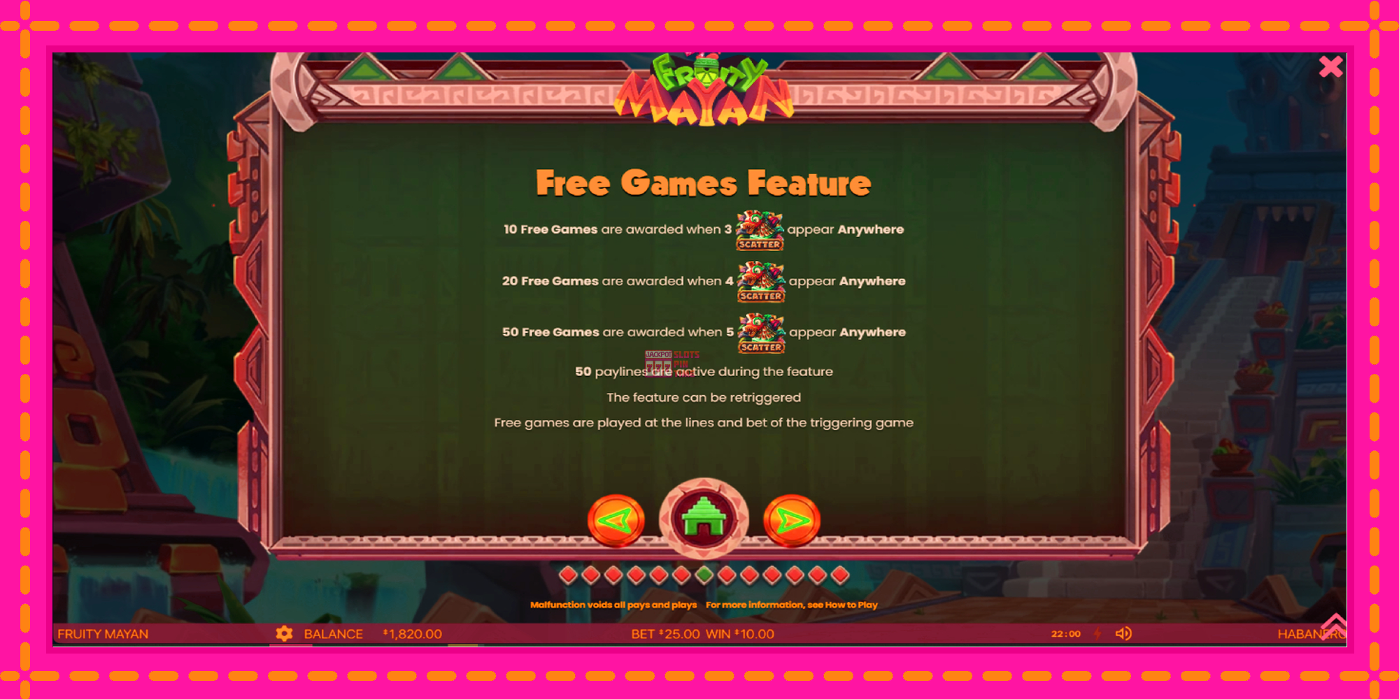 Slot machine Fruity Mayan gratuitamente, immagine 6