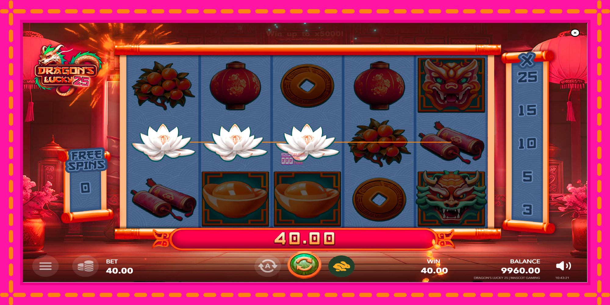 Slot machine Dragons Lucky 25 gratuitamente, immagine 3