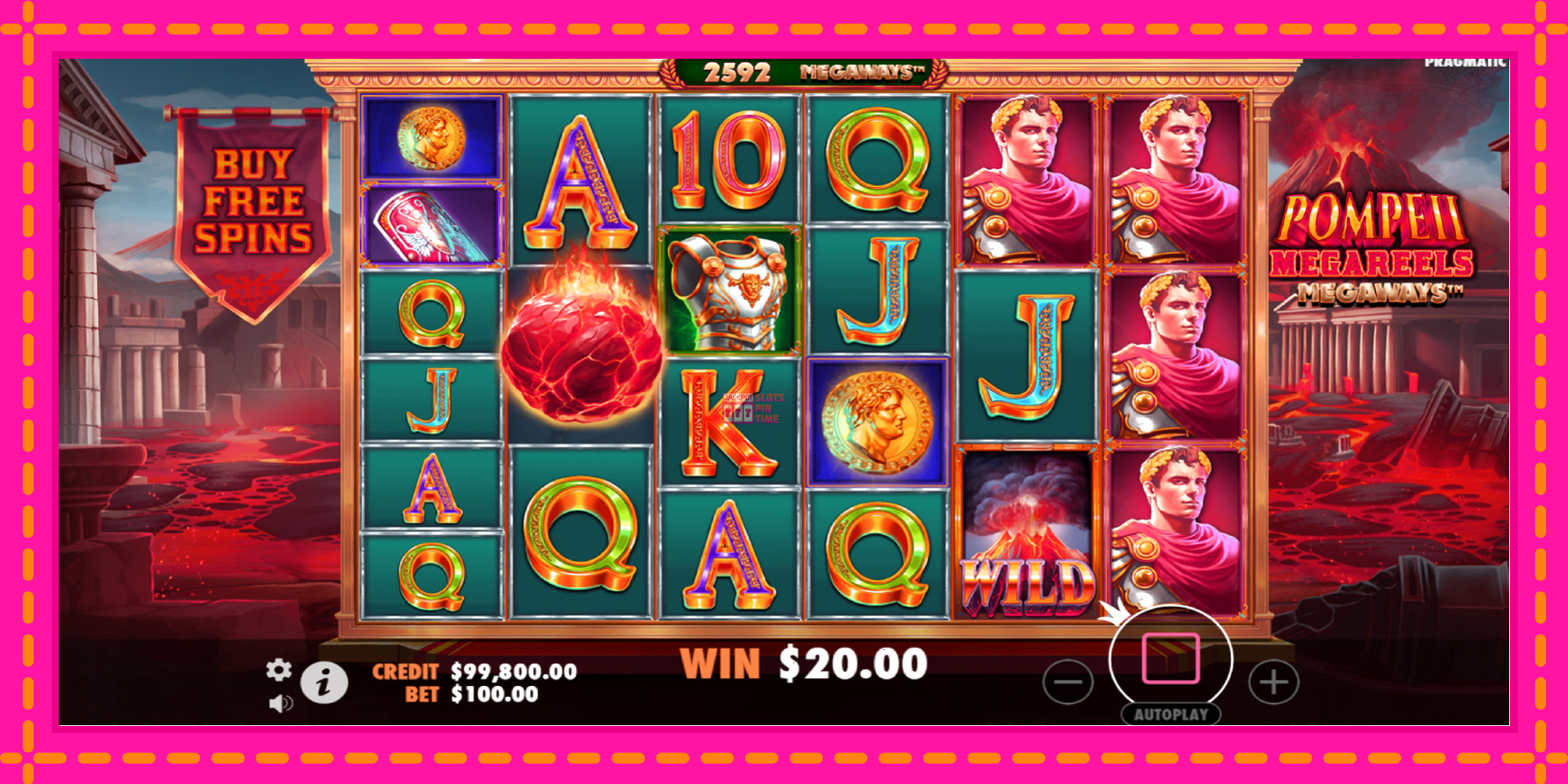 Slot machine Pompeii Megareels Megaways gratuitamente, immagine 2