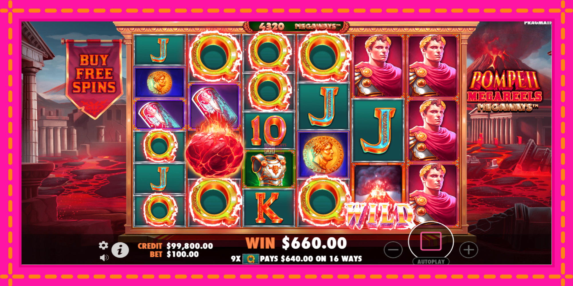 Slot machine Pompeii Megareels Megaways gratuitamente, immagine 3