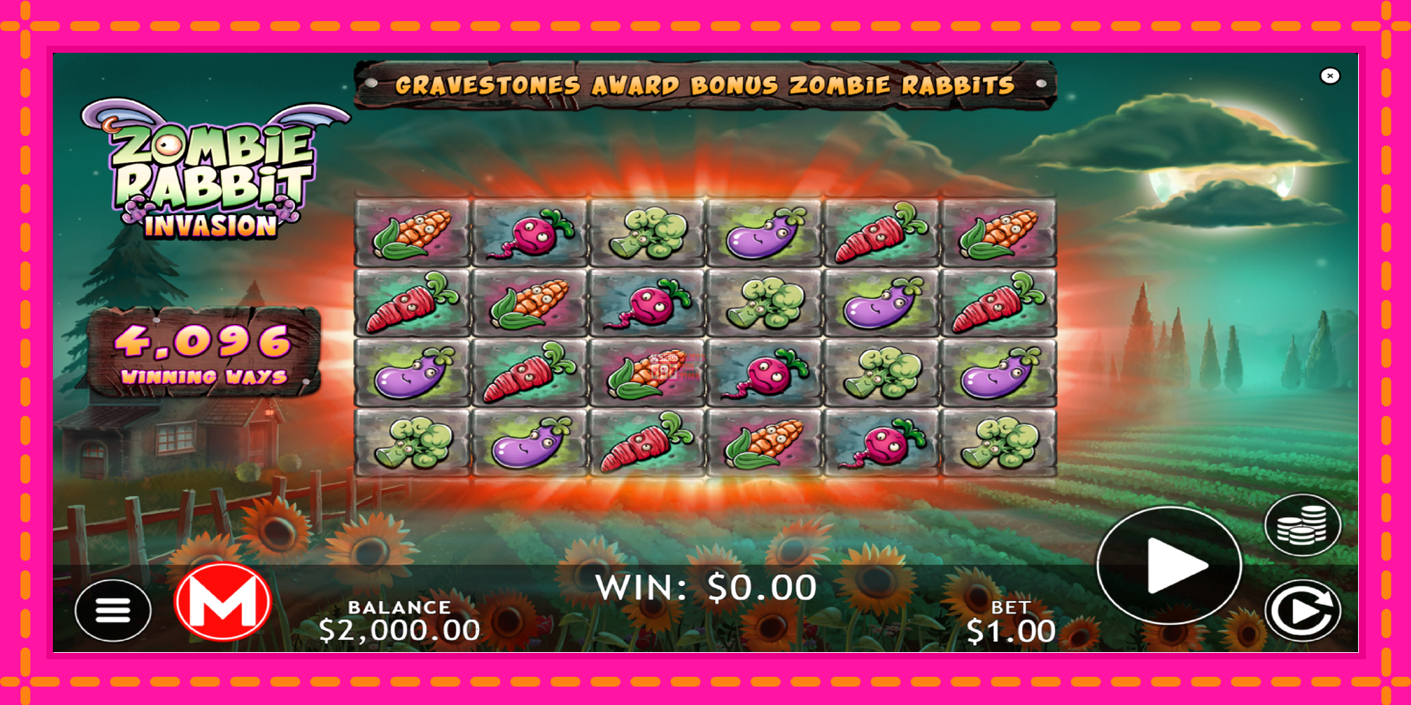 Slot machine Zombie Rabbit Invasion gratuitamente, immagine 2