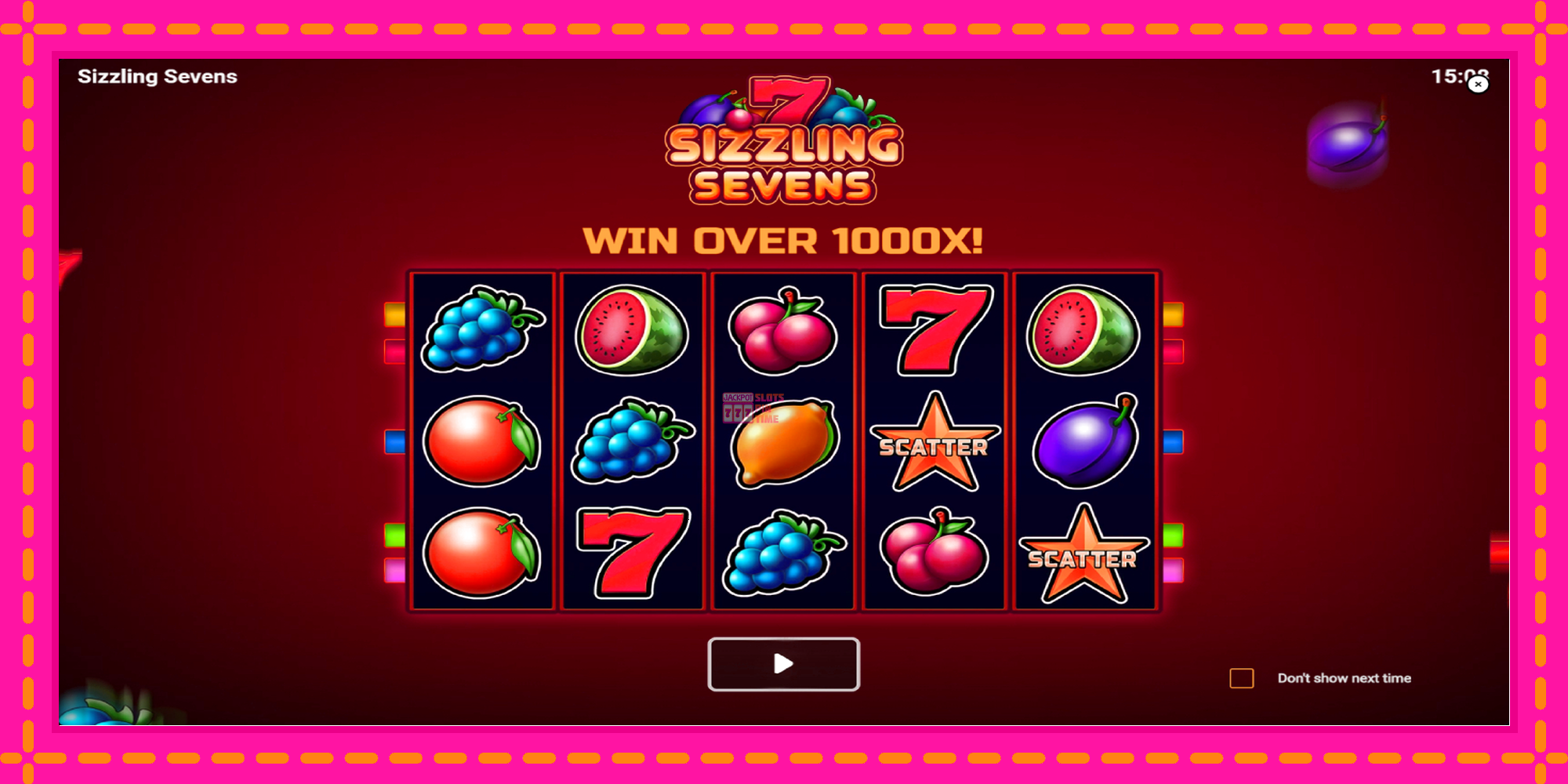 Slot machine Sizzling Sevens gratuitamente, immagine 1