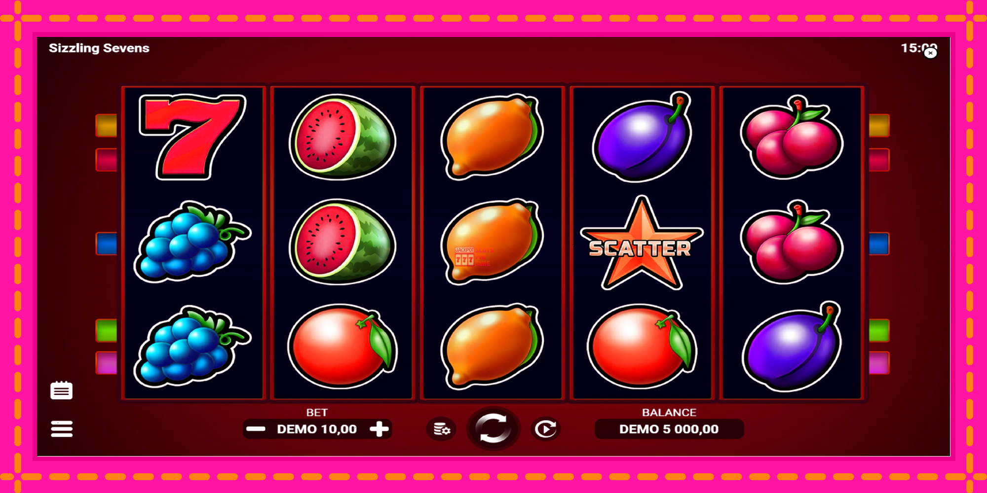 Slot machine Sizzling Sevens gratuitamente, immagine 2